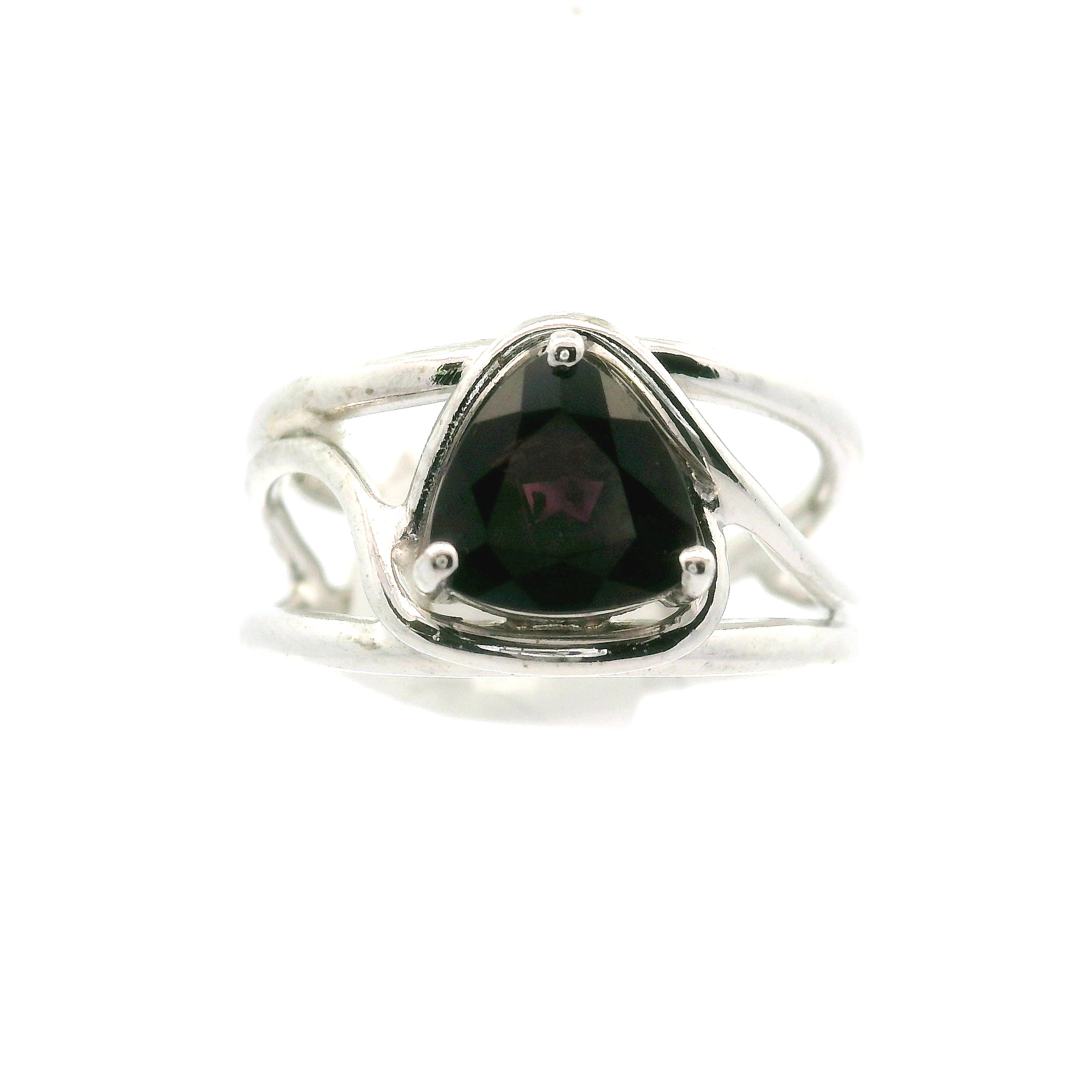 Red Amethyst Midi Cuff Ring .925 Silver for Empowerment
