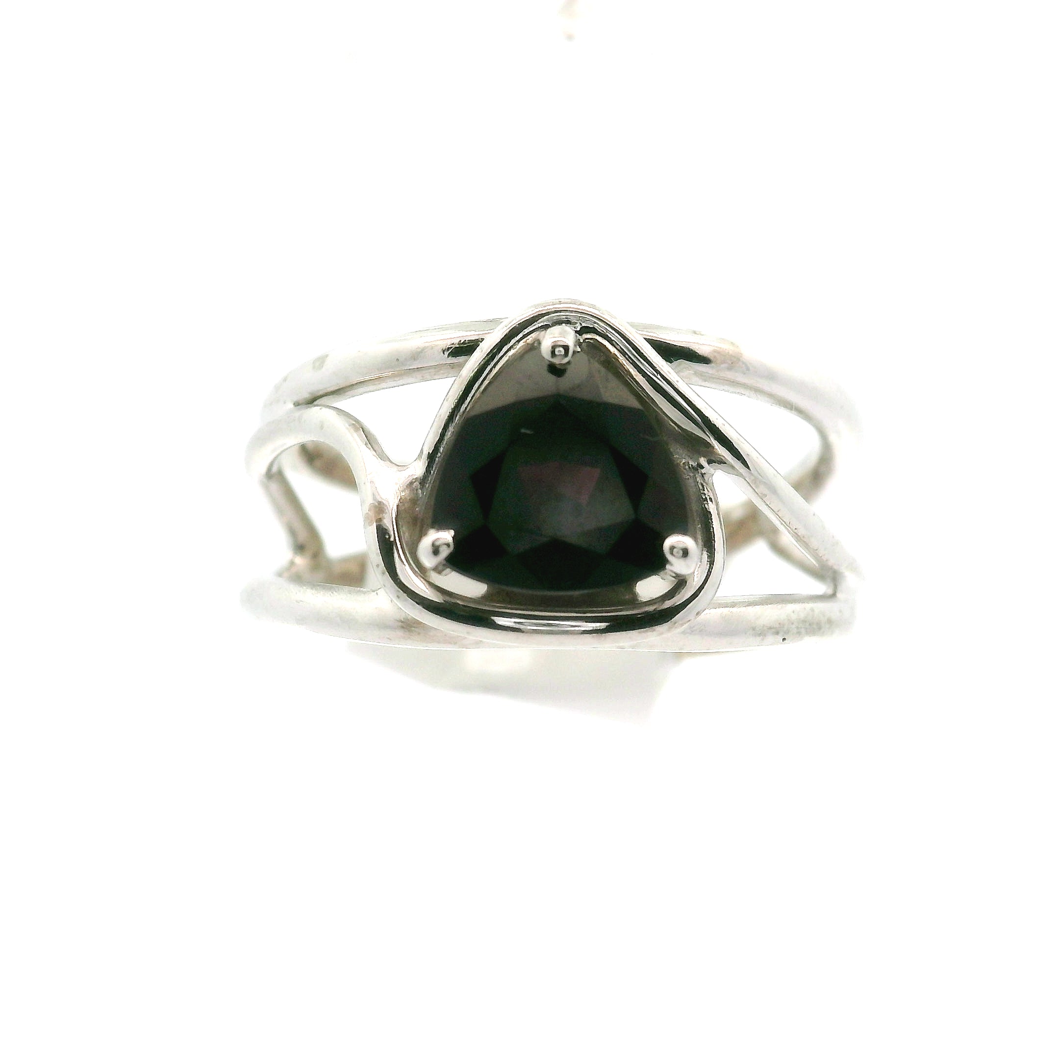 Red Amethyst Midi Cuff Ring .925 Silver for Empowerment