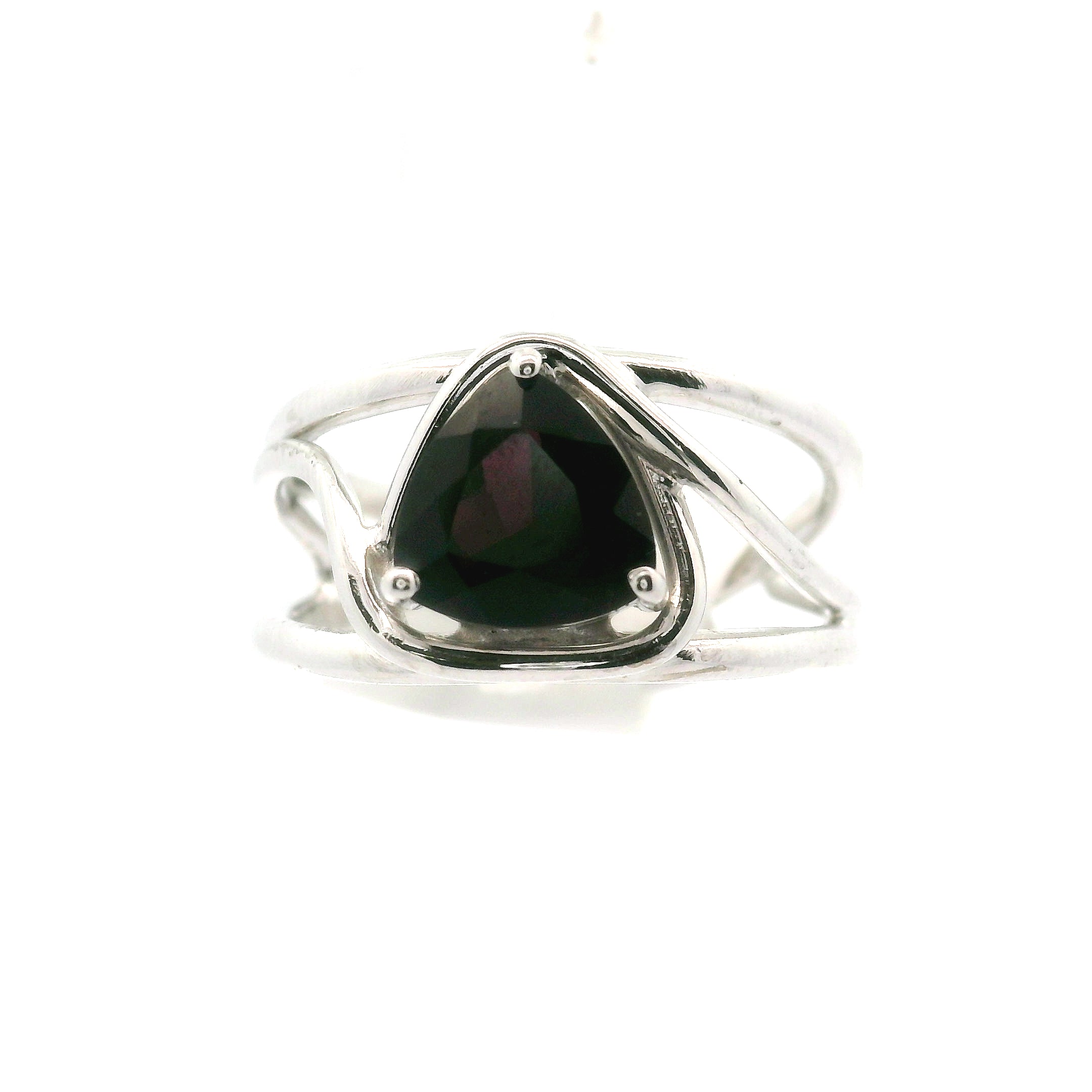 Red Amethyst Midi Cuff Ring .925 Silver for Empowerment