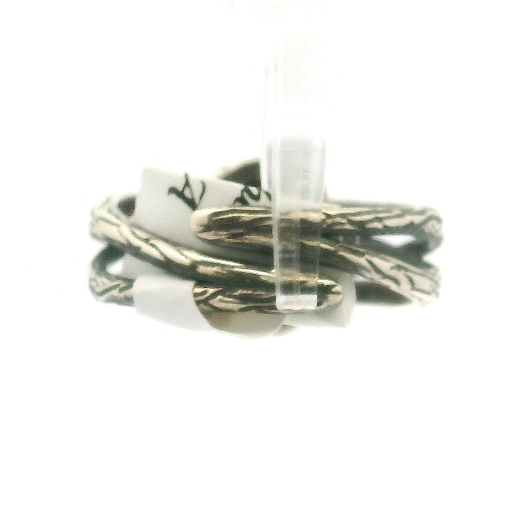 Amber Bad Witch Cuff Ring .925 Silver for Healing, Joy and Purification