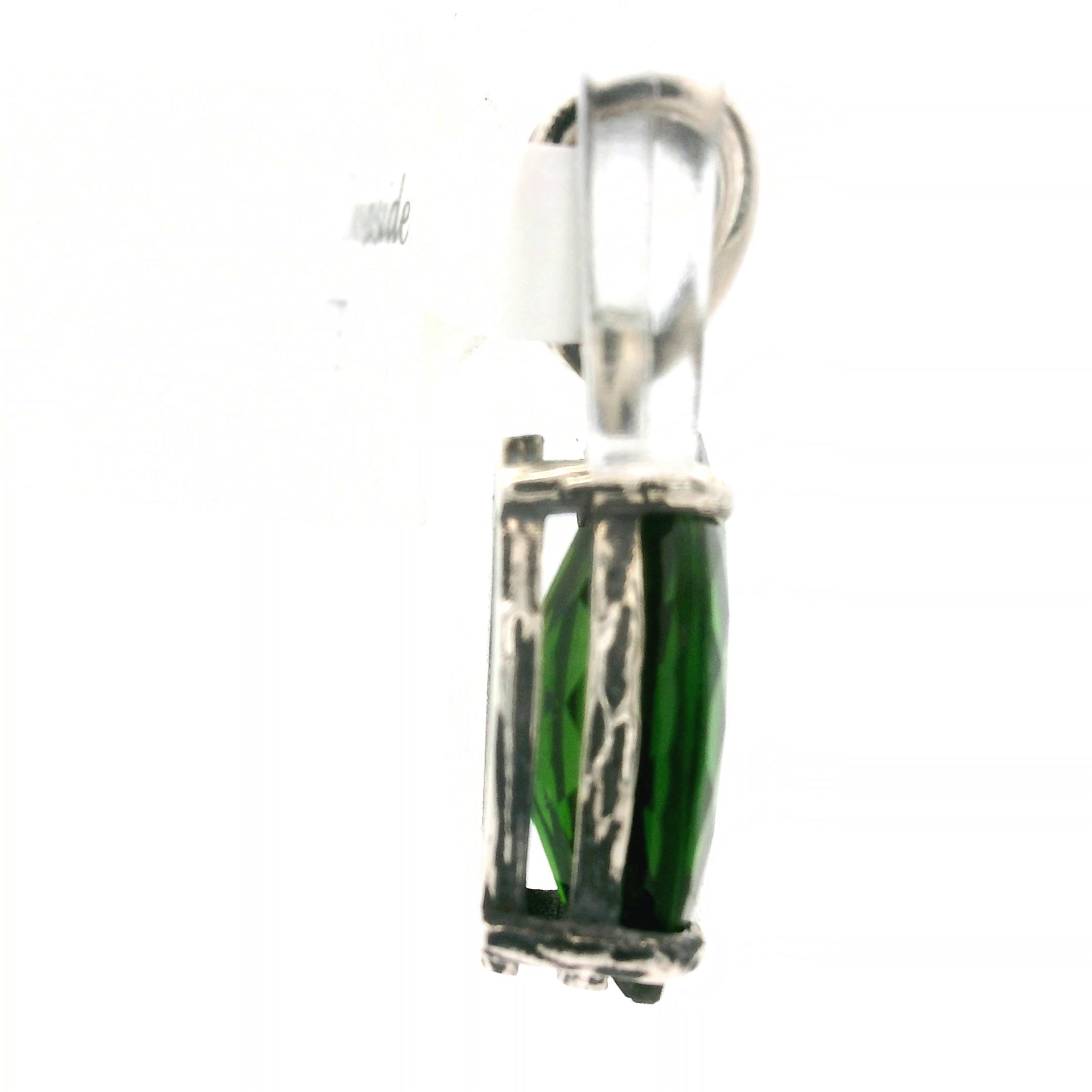 Chrome Diopside Bad Witch Pendant .925 Silver for Embracing Love, Healing and Balance