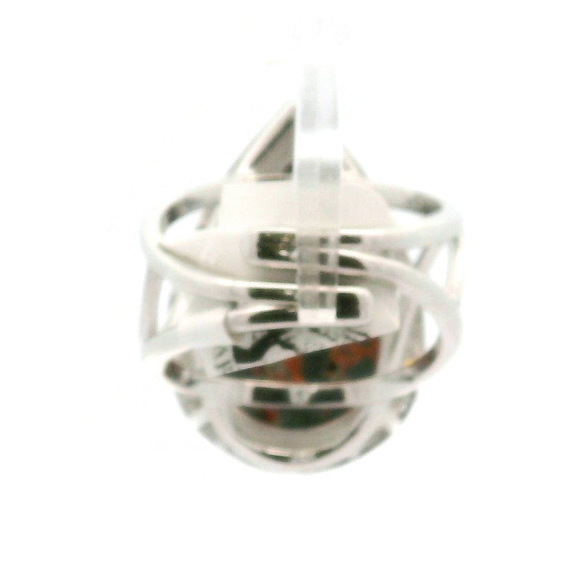 Magma Chalcedony with Citrine Pavé Cuff Ring .925 Silver for Promoting Creativity and Personal Power