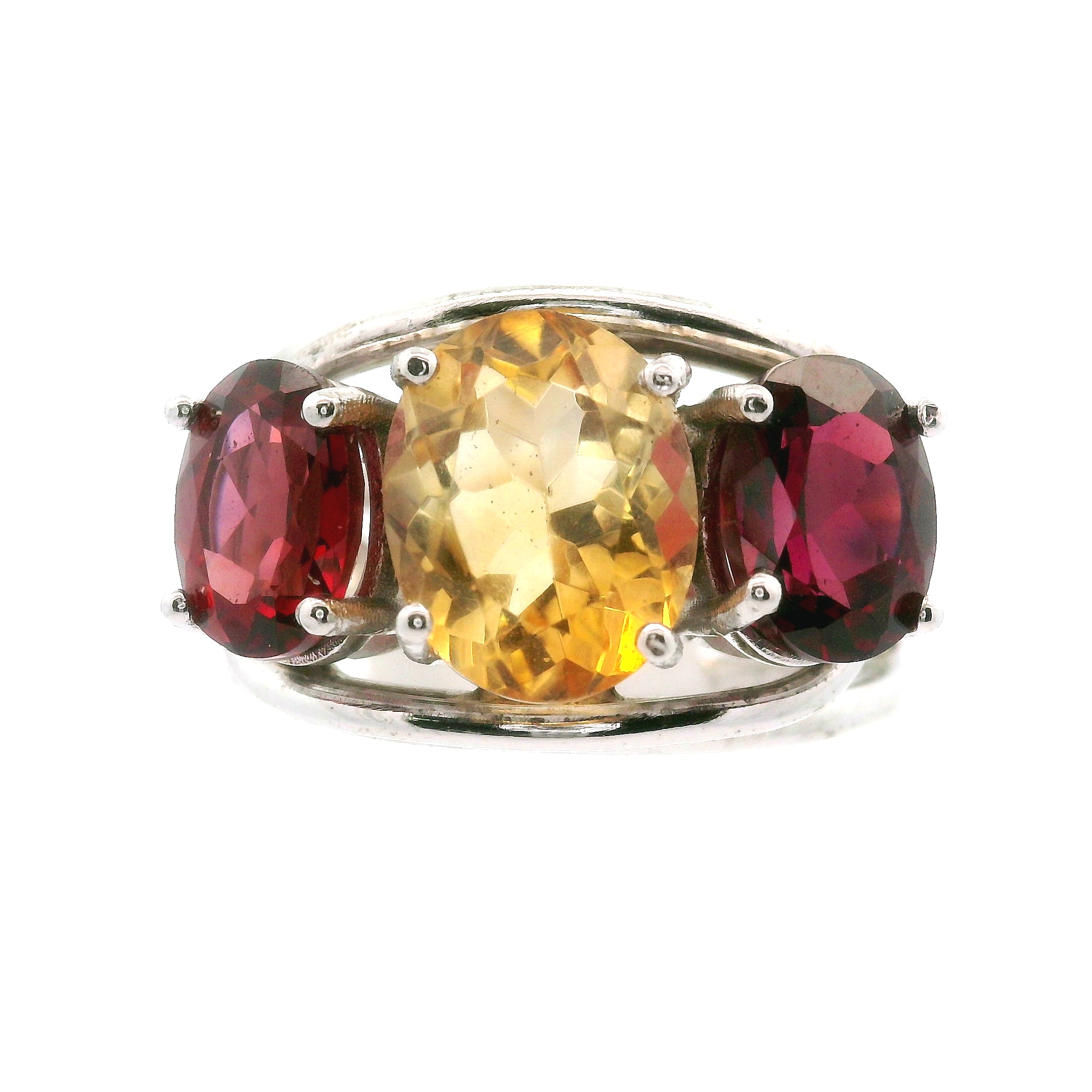 Triple Stone Crown Ring .925 Silver for Embracing your Power