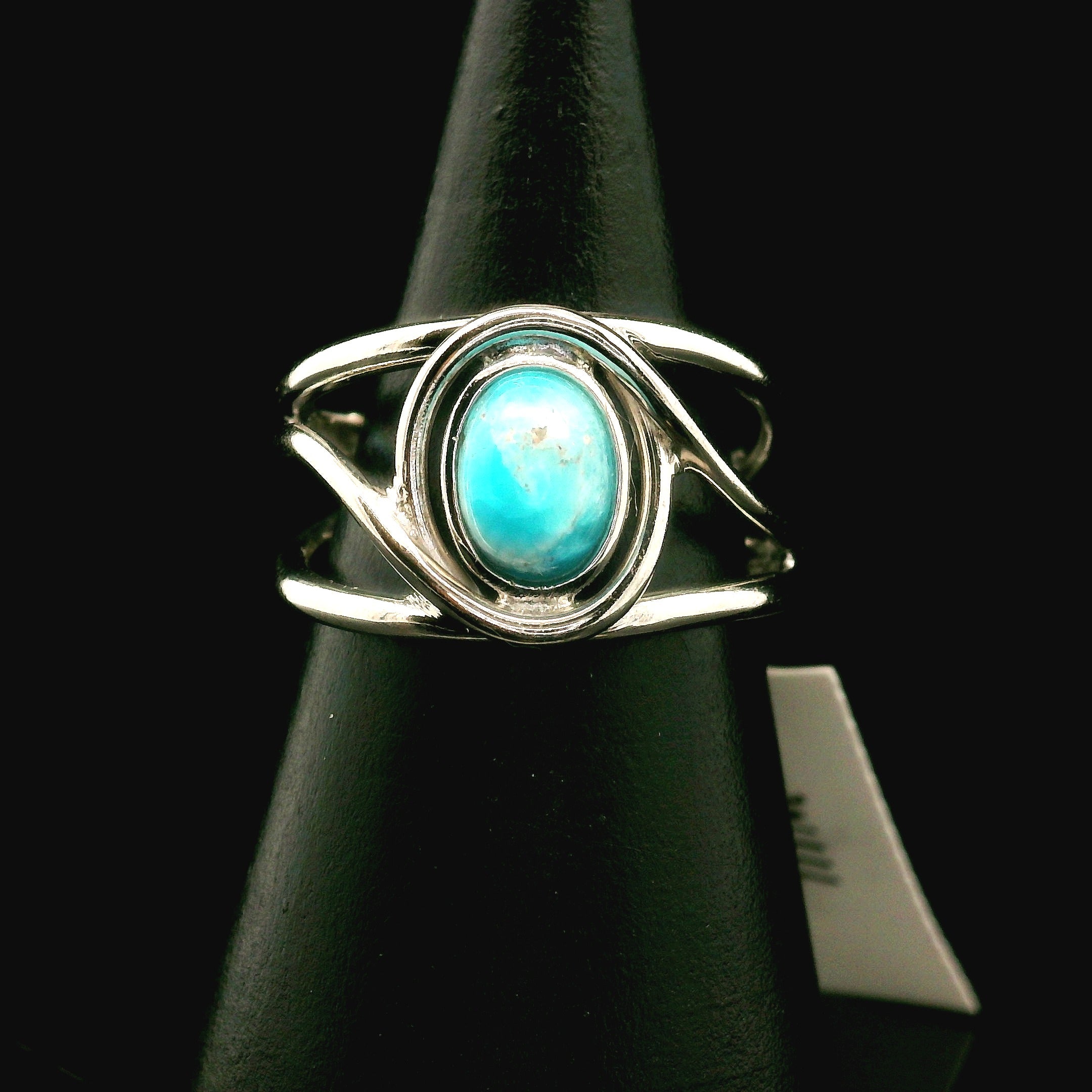 Hemimorphite Midi Cuff Ring 925 Silver for Enhanced Healing, Protection Against Malicious Intentions & Well-being