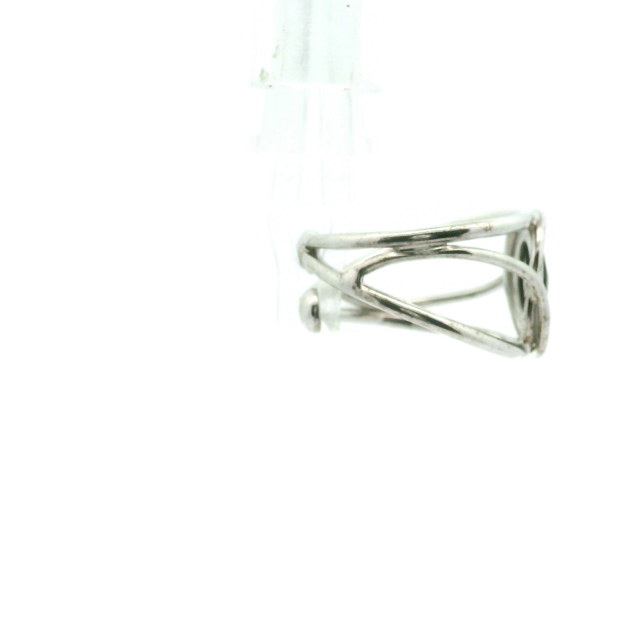 Nuummite Cuff Ring .925 Silver for Awareness, Communication and Meditation