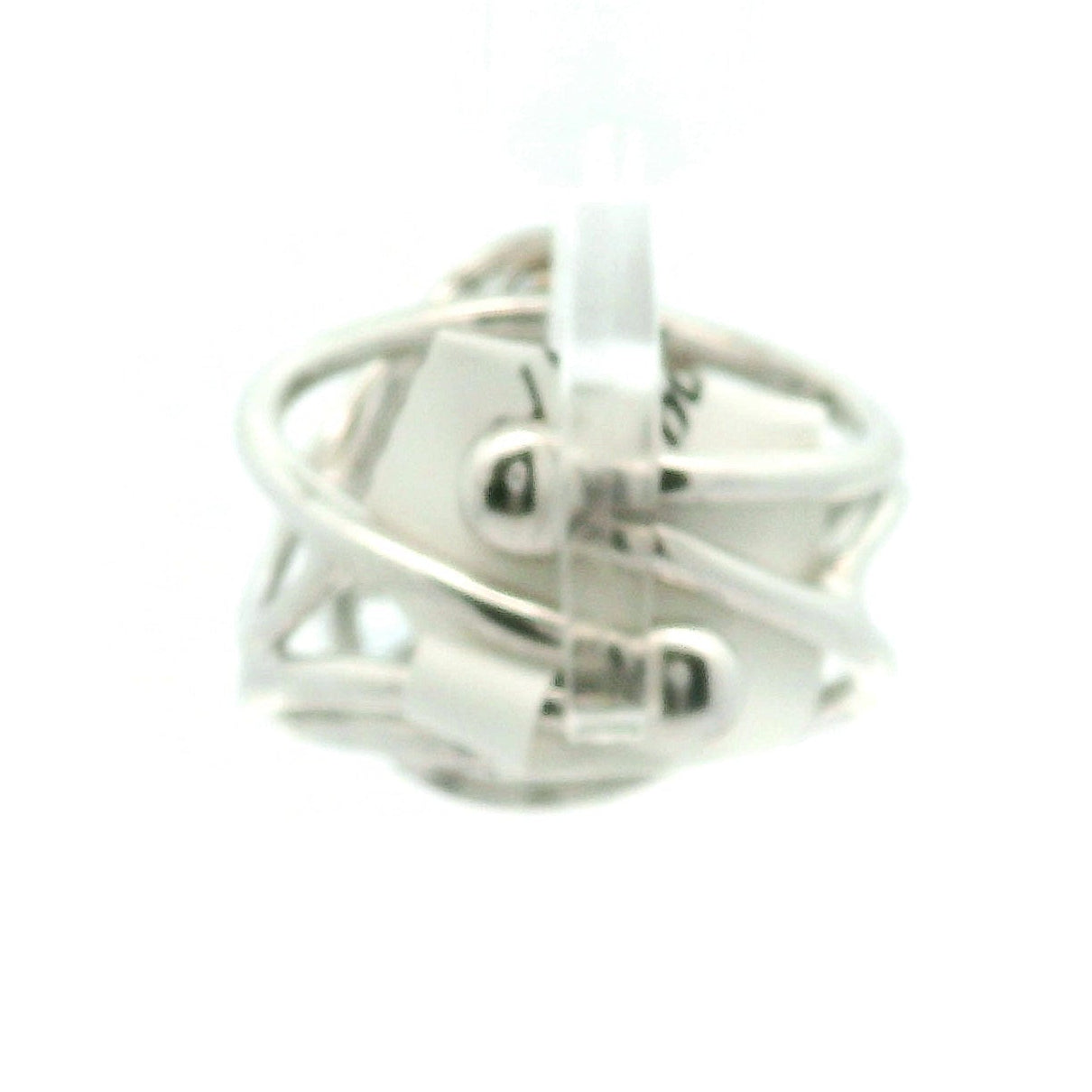 Blue Topaz Pave Cuff Ring .925 Silver for Higher Awareness, Peaceful and Clear Communication