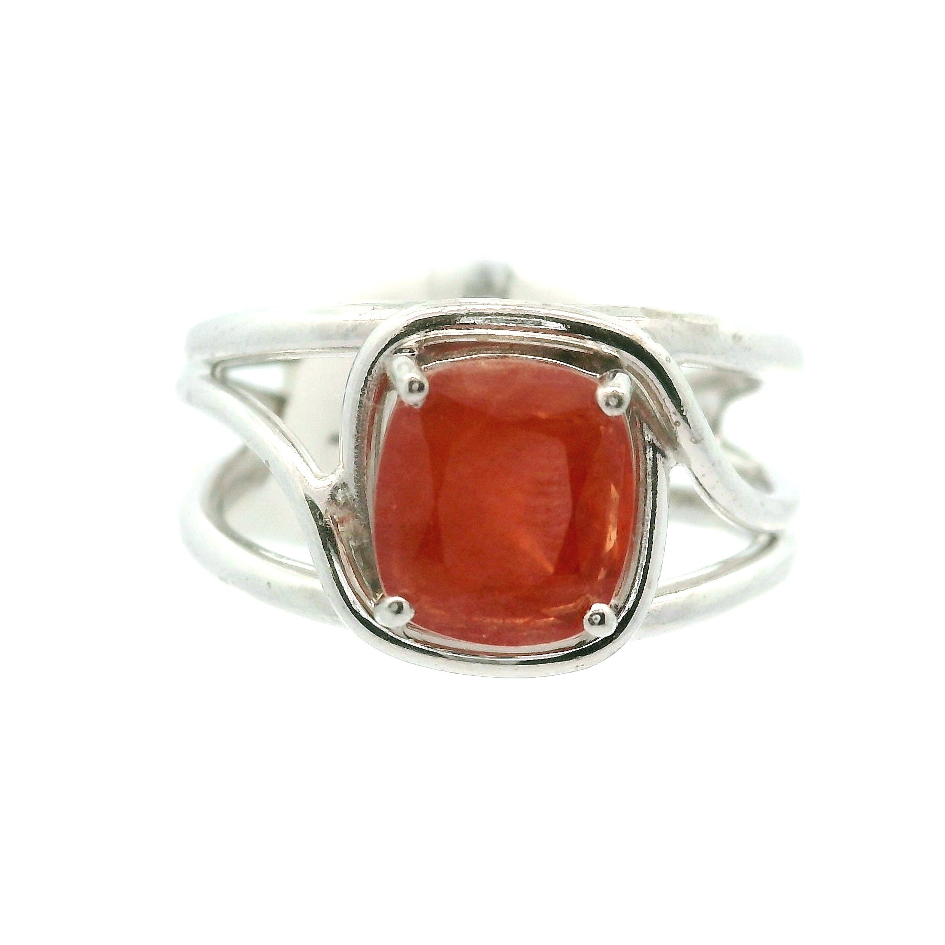 Triplite Cuff Ring 925 Silver for Joy, Love and Empowerment