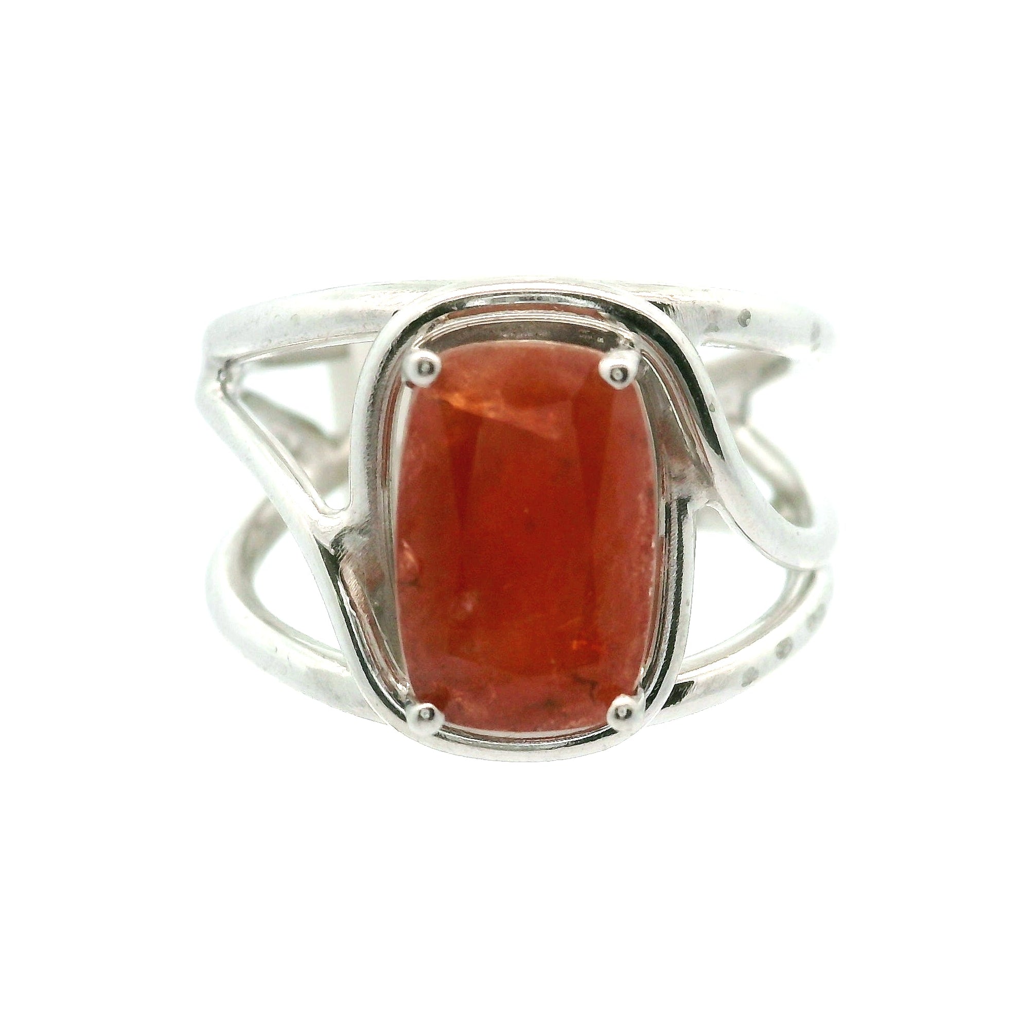 Triplite Cuff Ring 925 Silver for Joy, Love and Empowerment