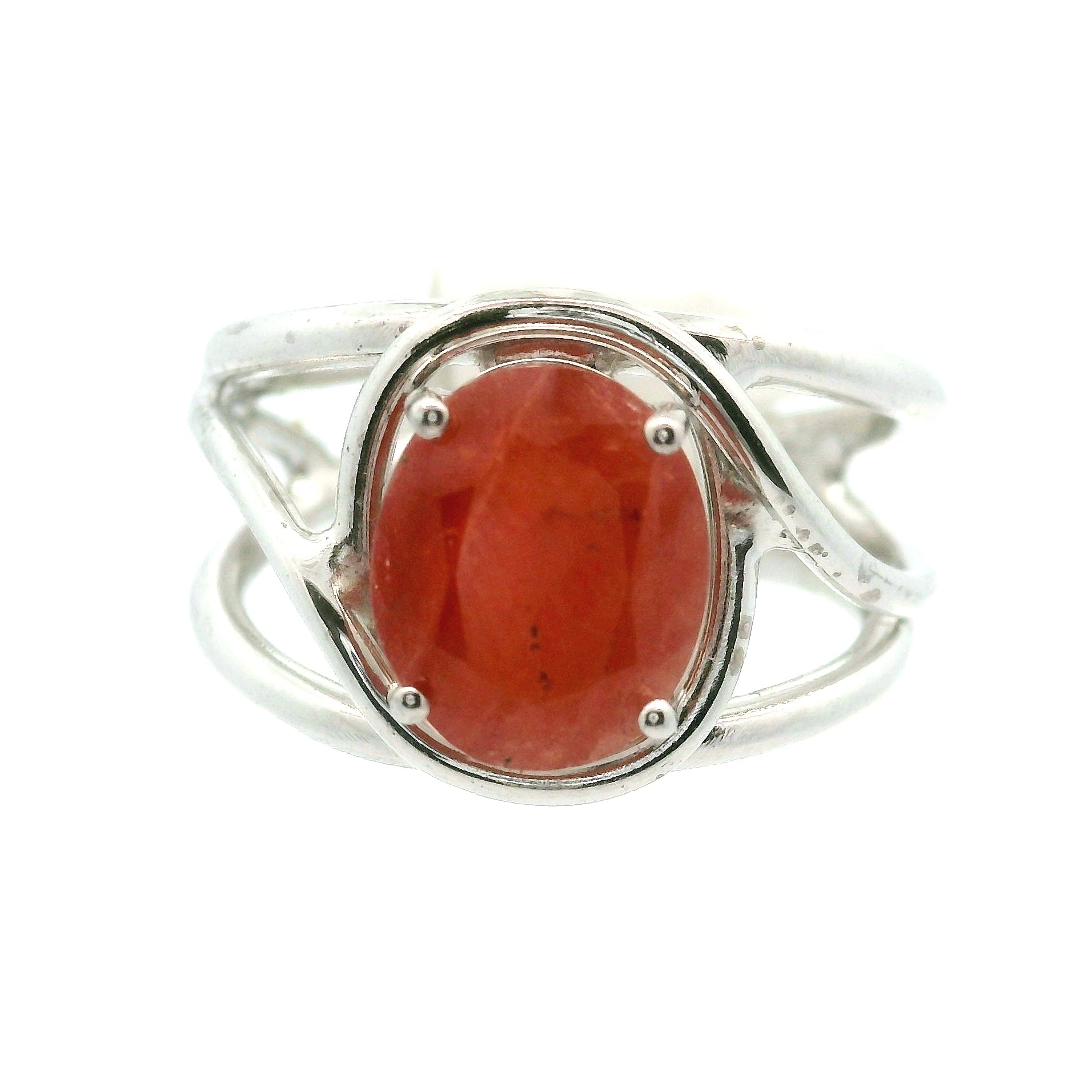 Triplite Cuff Ring 925 Silver for Joy, Love and Empowerment