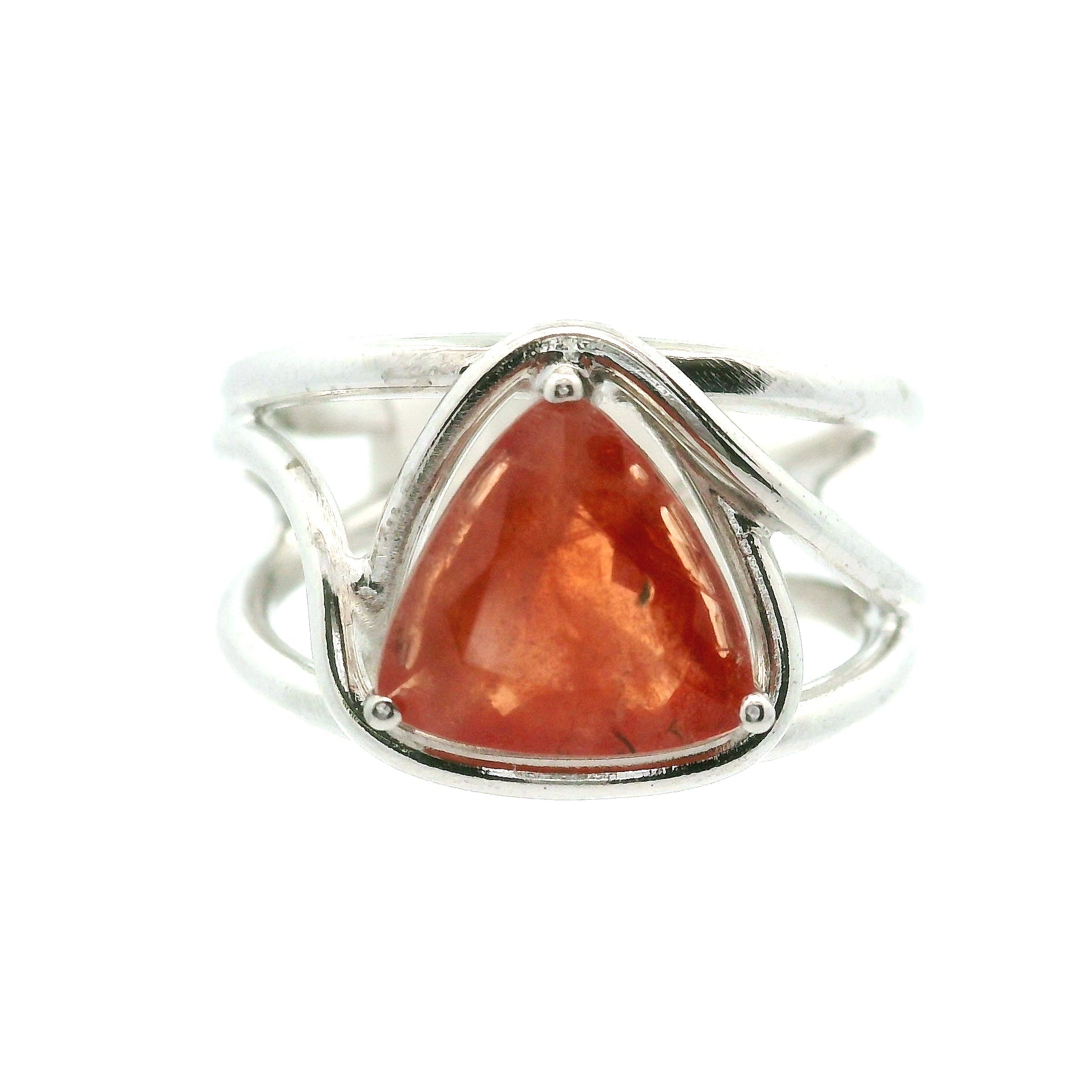 Triplite Cuff Ring 925 Silver for Joy, Love and Empowerment