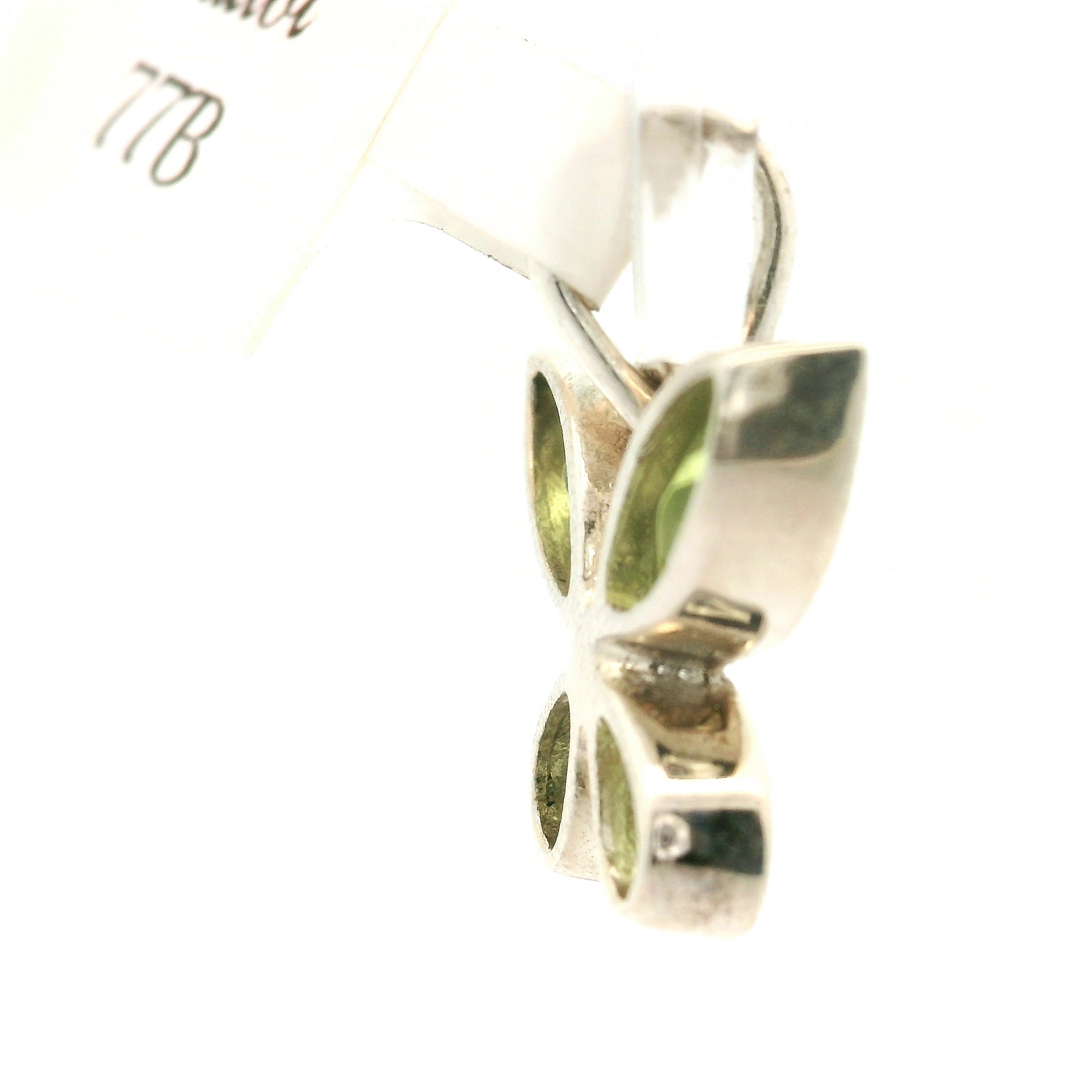 Peridot Butterfly Pendant .925 Silver for Good Luck and Prosperity