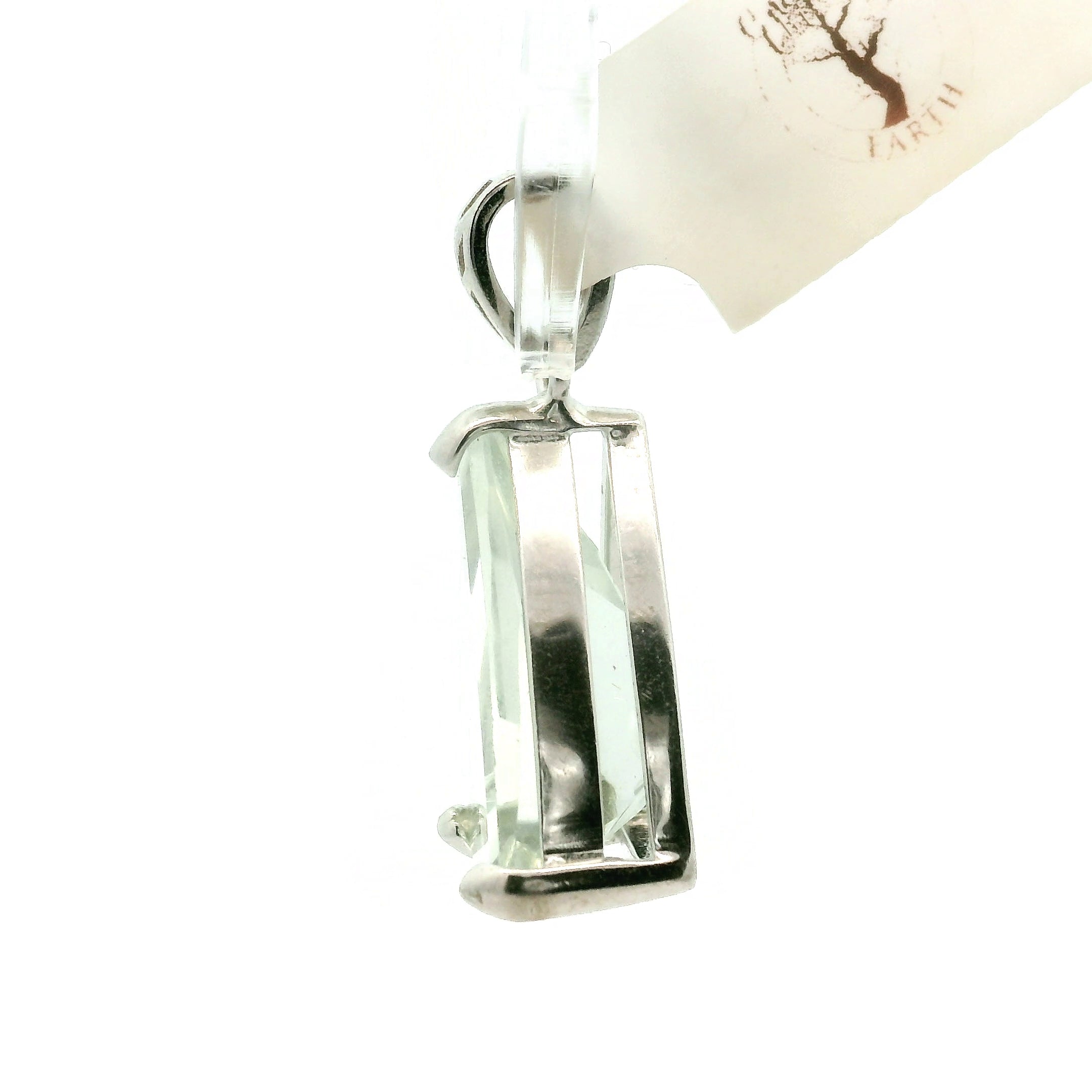 Praisolite Trillion Pendant .925 Silver for Love, Prosperity, and Success