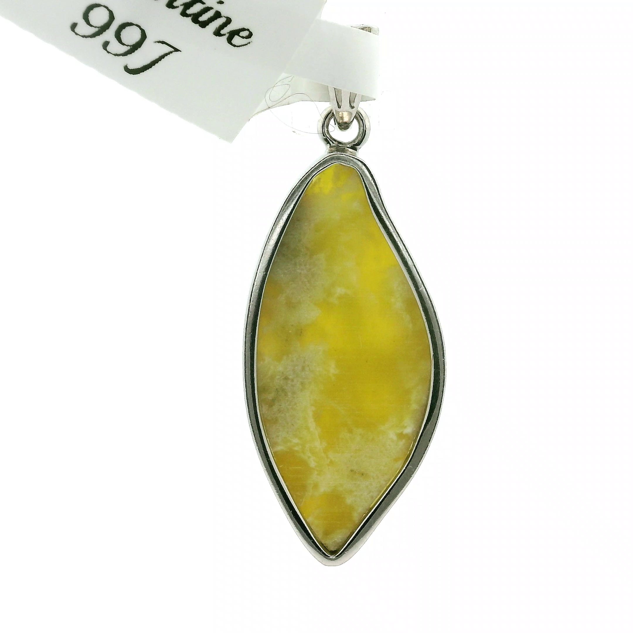 Serpentine Pendant .925 Silver for Clearing Emotional Blockages and Spiritual Exploration