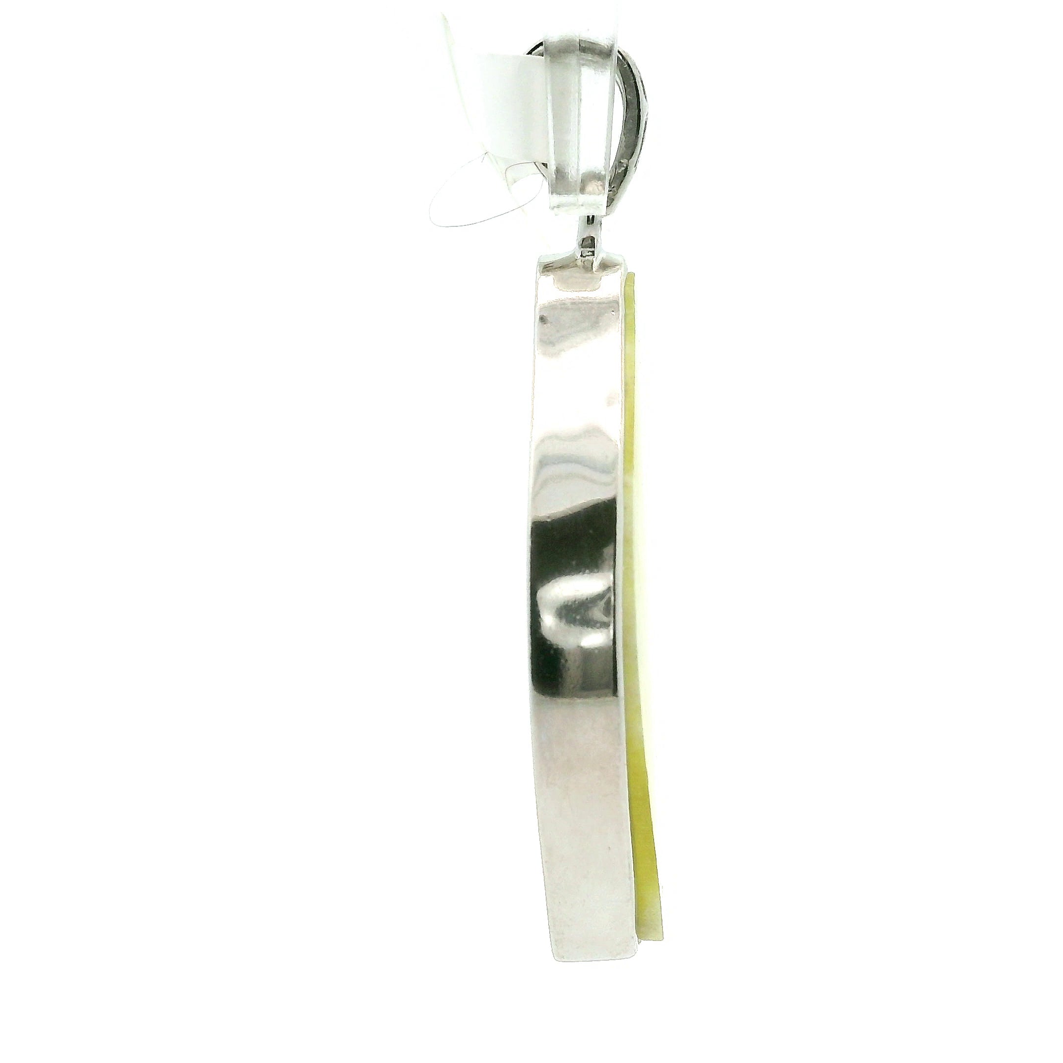Serpentine Pendant .925 Silver for Clearing Emotional Blockages and Spiritual Exploration