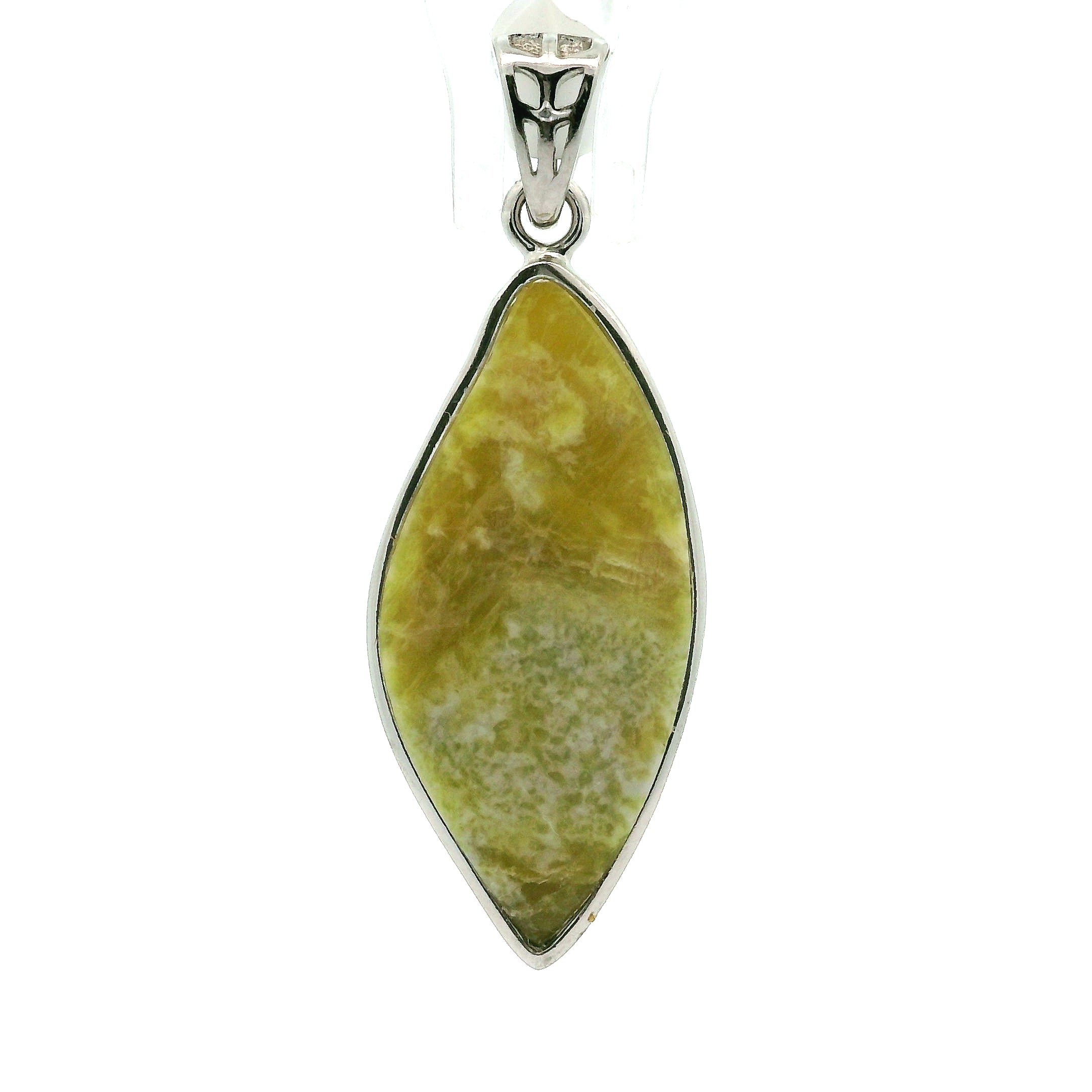 Serpentine Pendant .925 Silver for Clearing Emotional Blockages and Spiritual Exploration