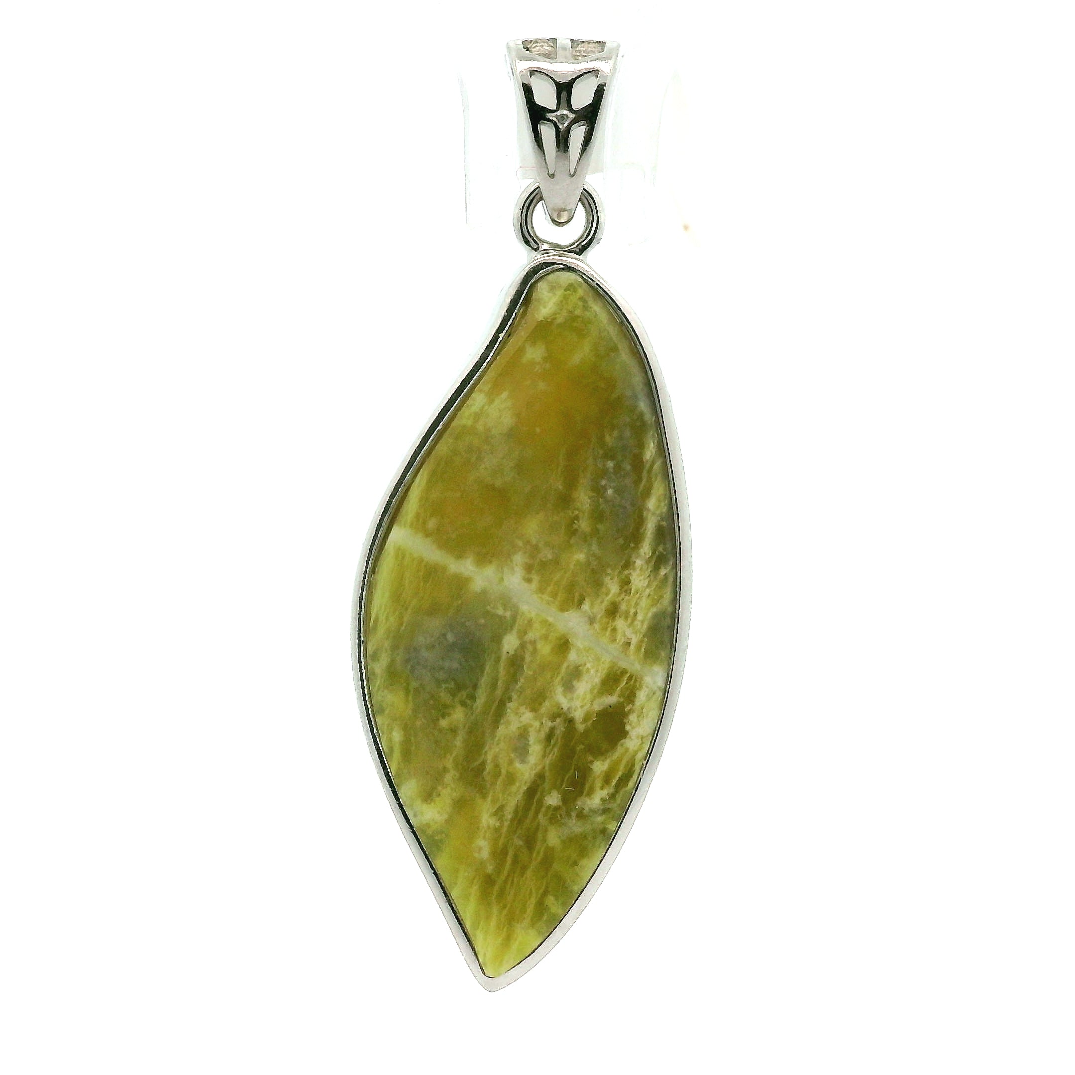 Serpentine Pendant .925 Silver for Clearing Emotional Blockages and Spiritual Exploration