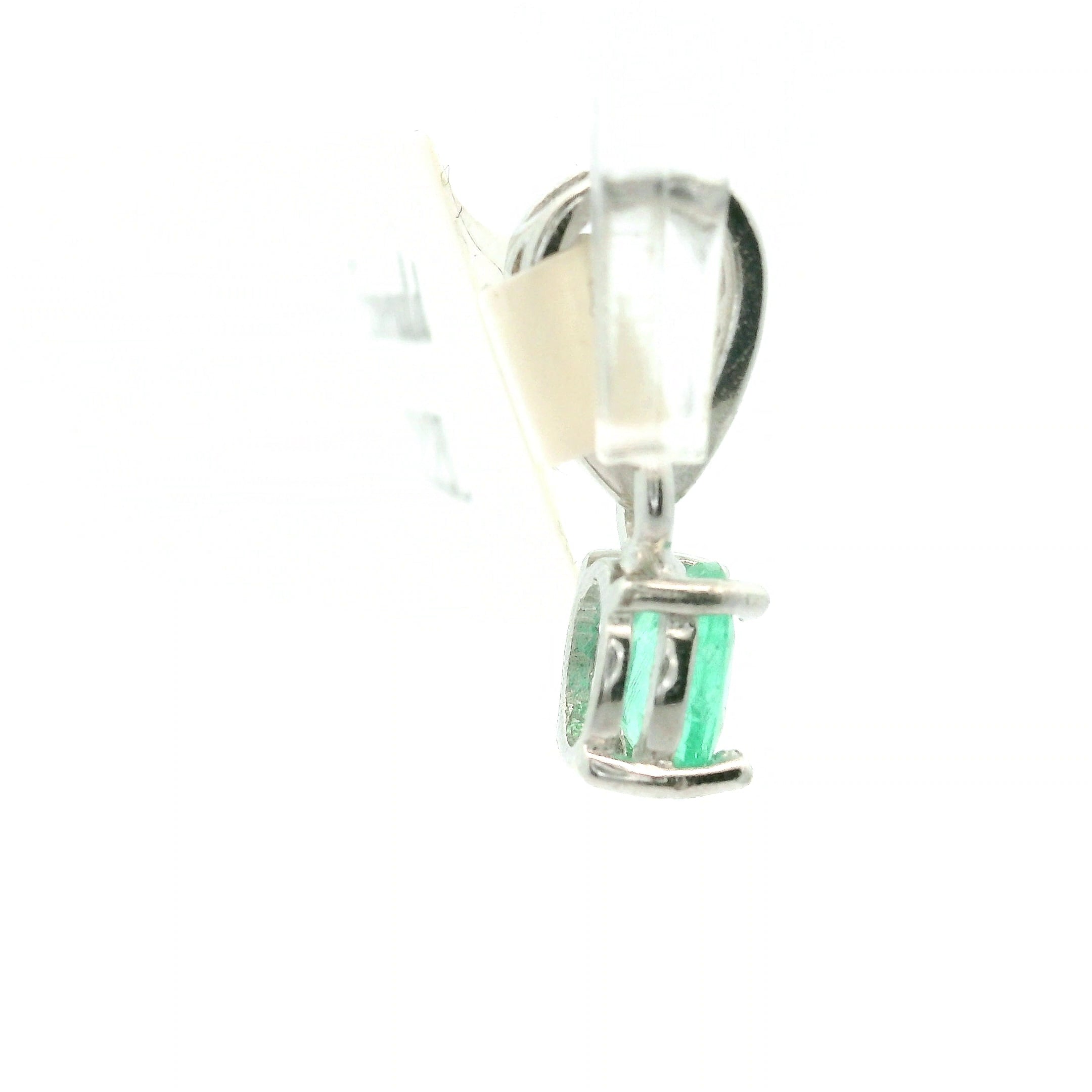 Emerald Mini Pendant .925 Sterling Silver for Abundance, Love and Wealth