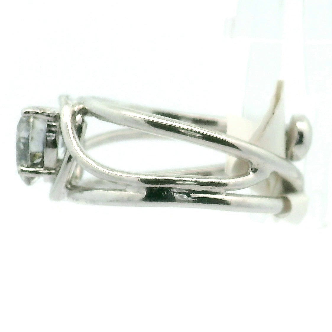 Smokey Moissanite Adjustable Midi Cuff Ring .925 Silver for Enlightenment, Inner Peace & Spiritual Transformation