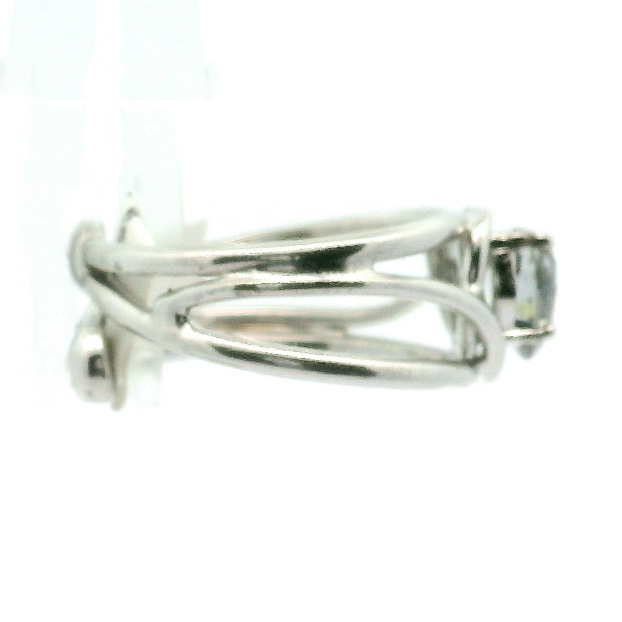 Smokey Moissanite Adjustable Midi Cuff Ring .925 Silver for Enlightenment, Inner Peace & Spiritual Transformation