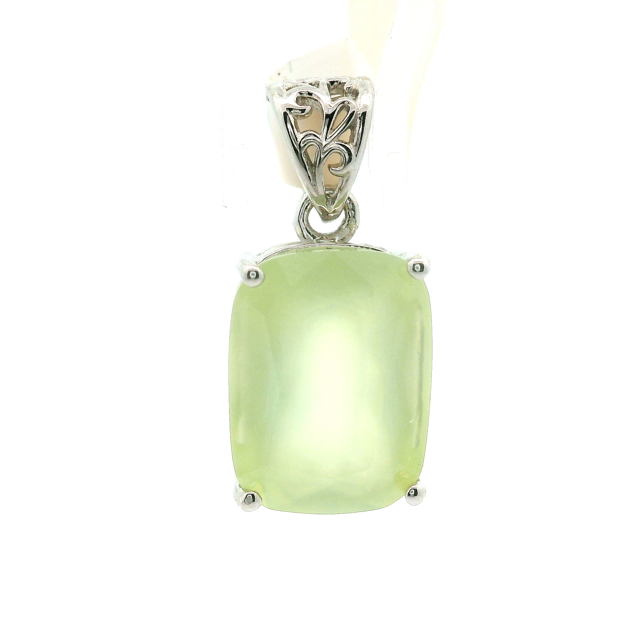 Australian Prehnite Pendants .925 Silver for Heart Healing and Rejuvenation