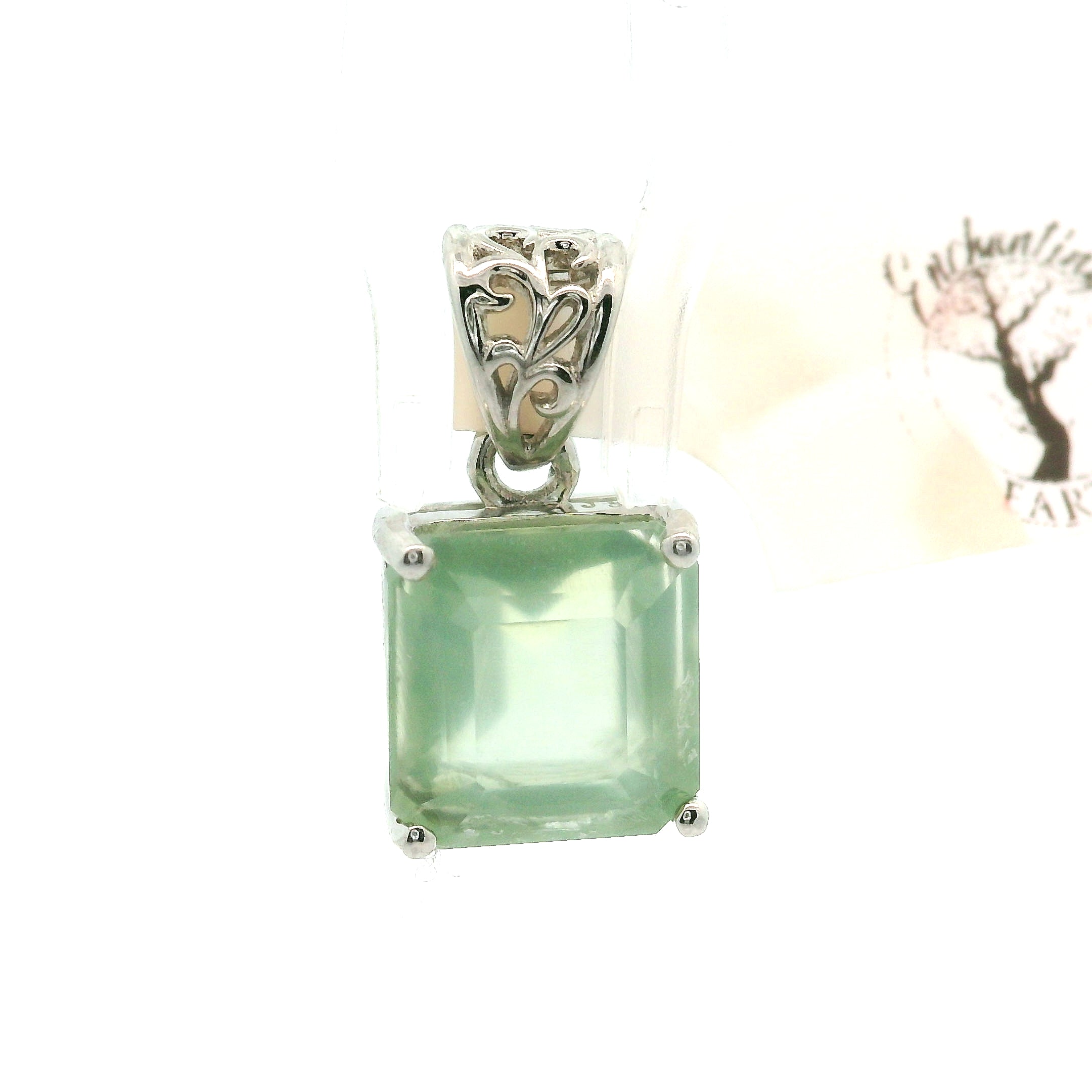 Australian Prehnite Pendants .925 Silver for Heart Healing and Rejuvenation