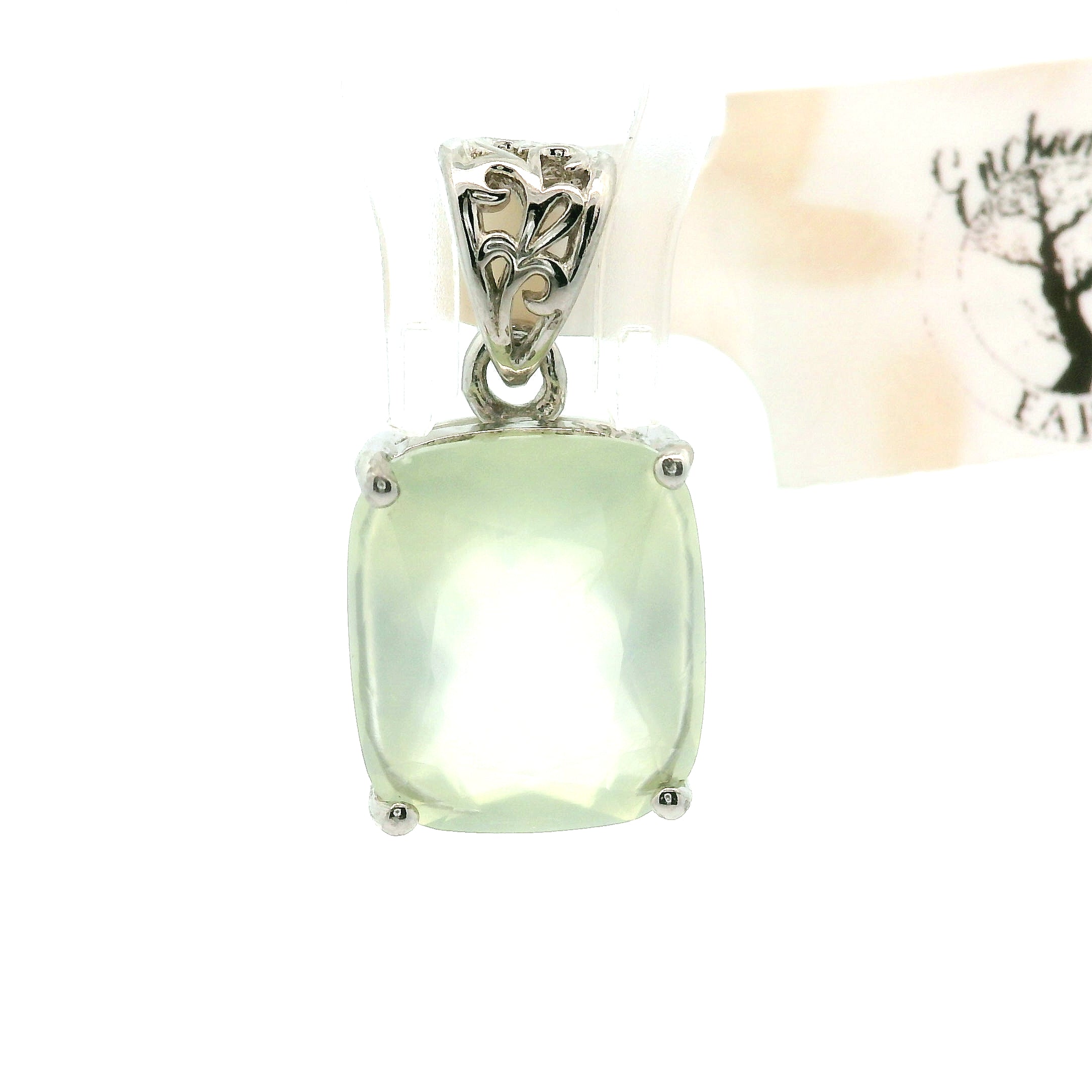 Australian Prehnite Pendants .925 Silver for Heart Healing and Rejuvenation