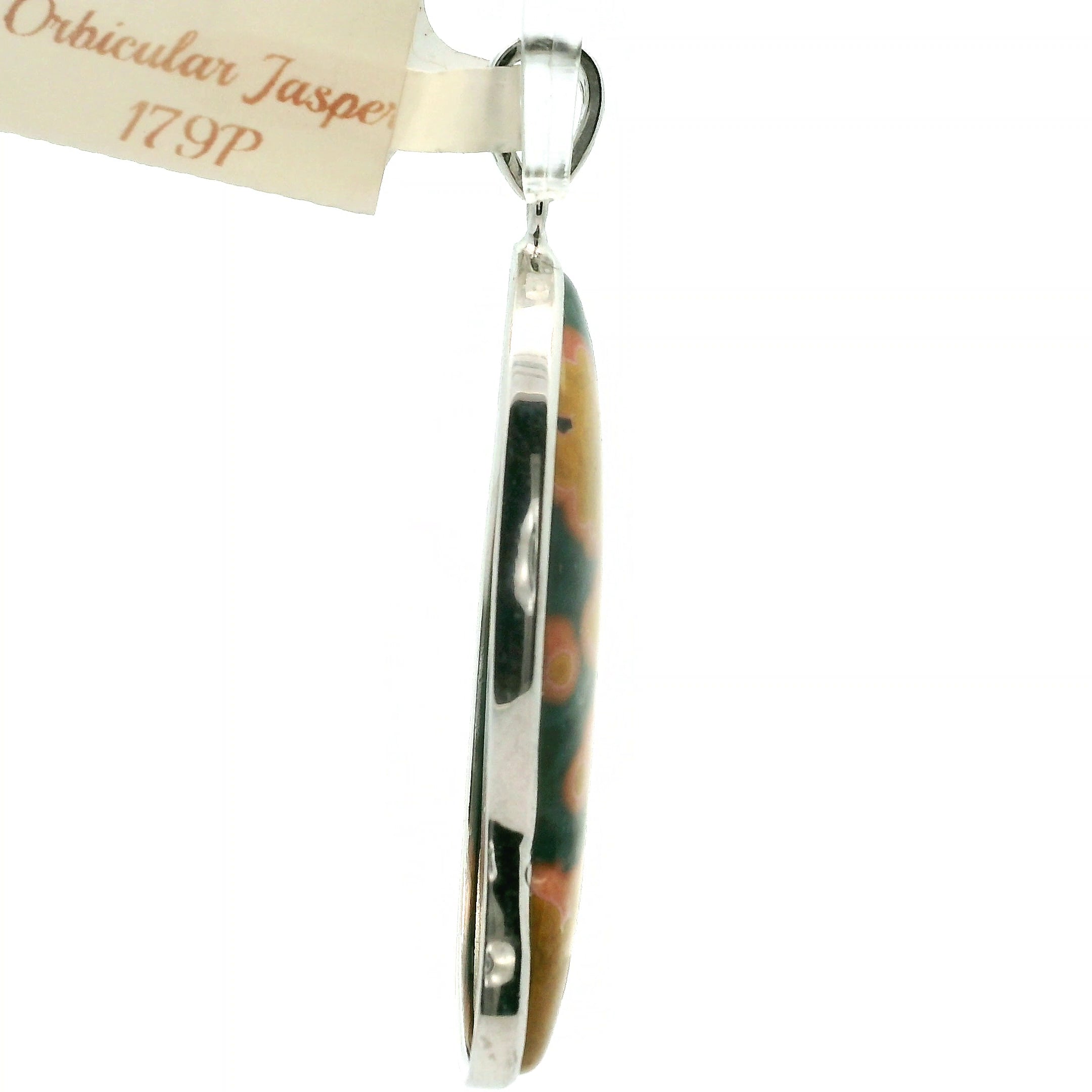 Orbicular Jasper Pendant .925 Silver for Joy and Peace