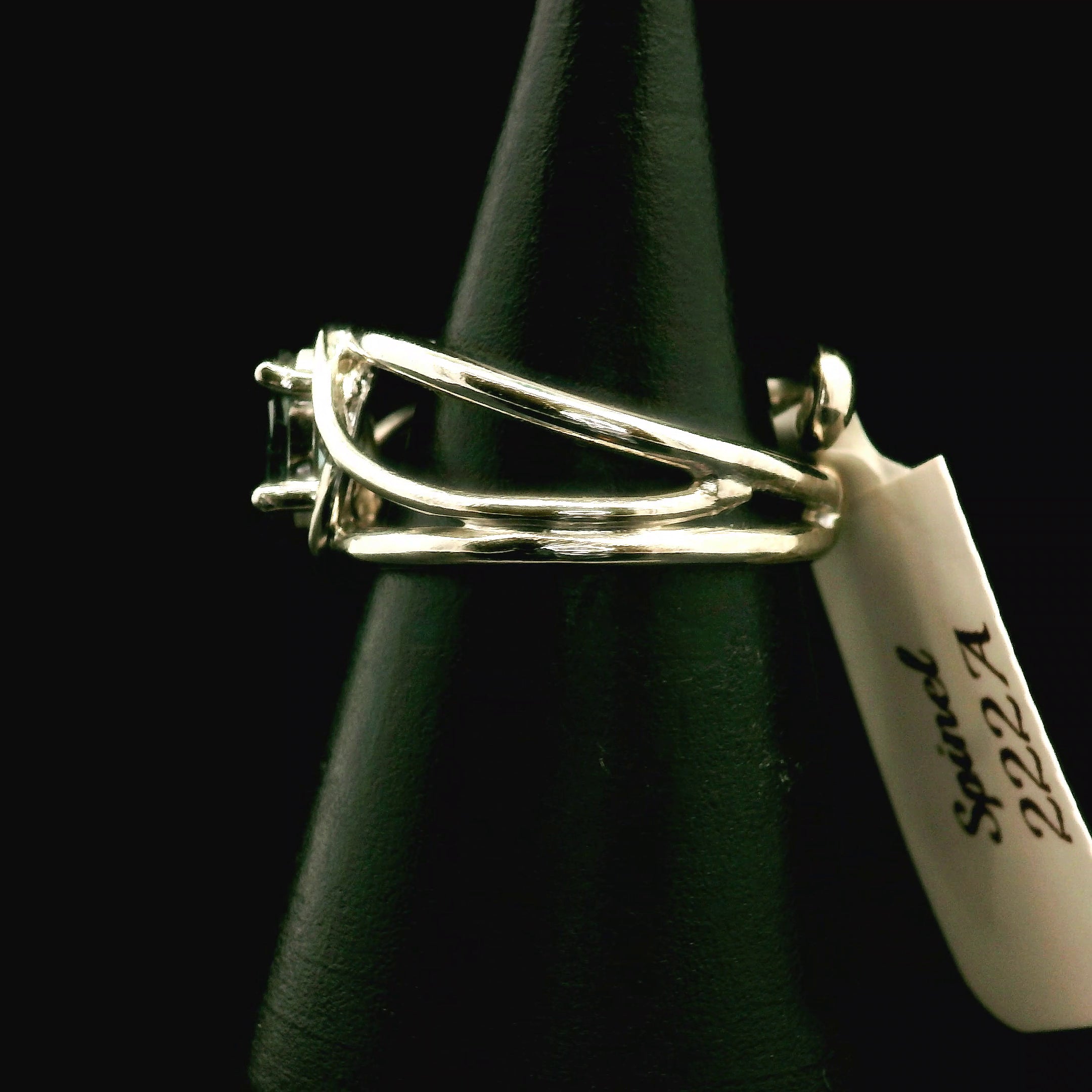 Spinel Midi Cuff Ring .925 Silver for Emotional Healing, Love, Loyalty & Motivation