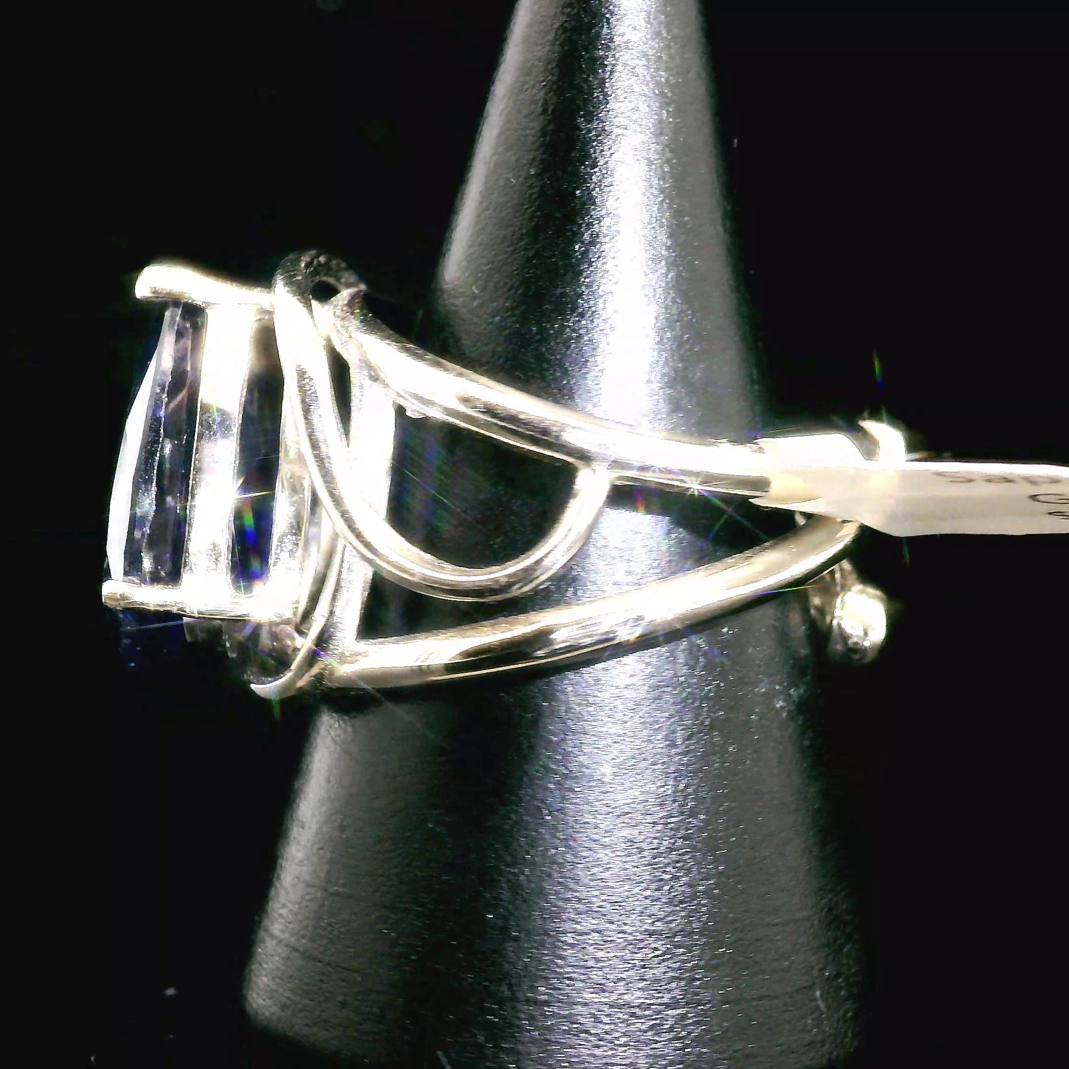 Sapphire Cuff Ring .925 Sterling Silver for Passion, Personal Power and Energy