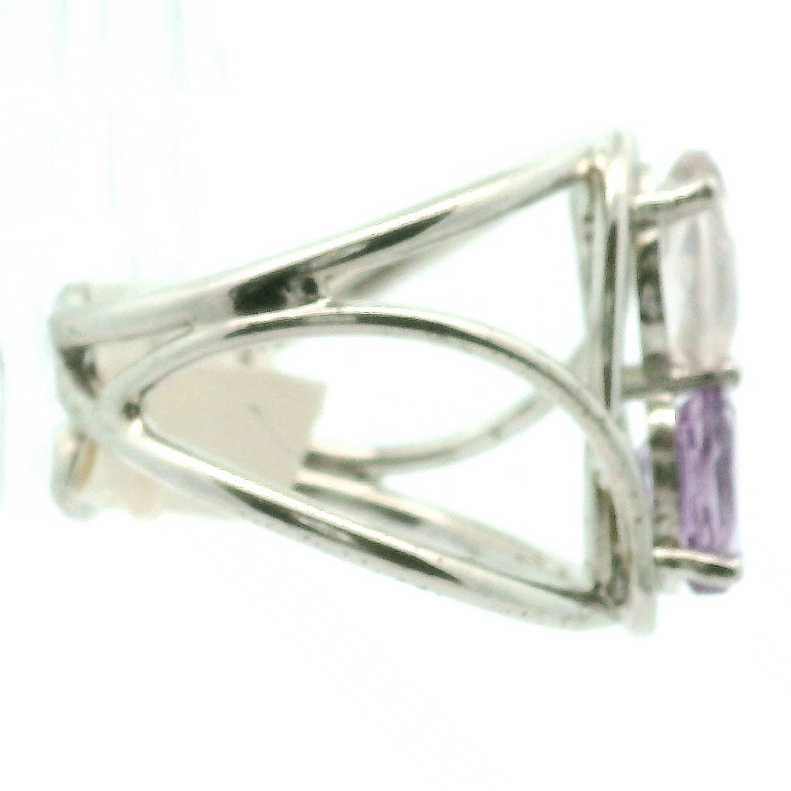 Double Stone Cuff Ring .925 Silver for Manifestation and Creation