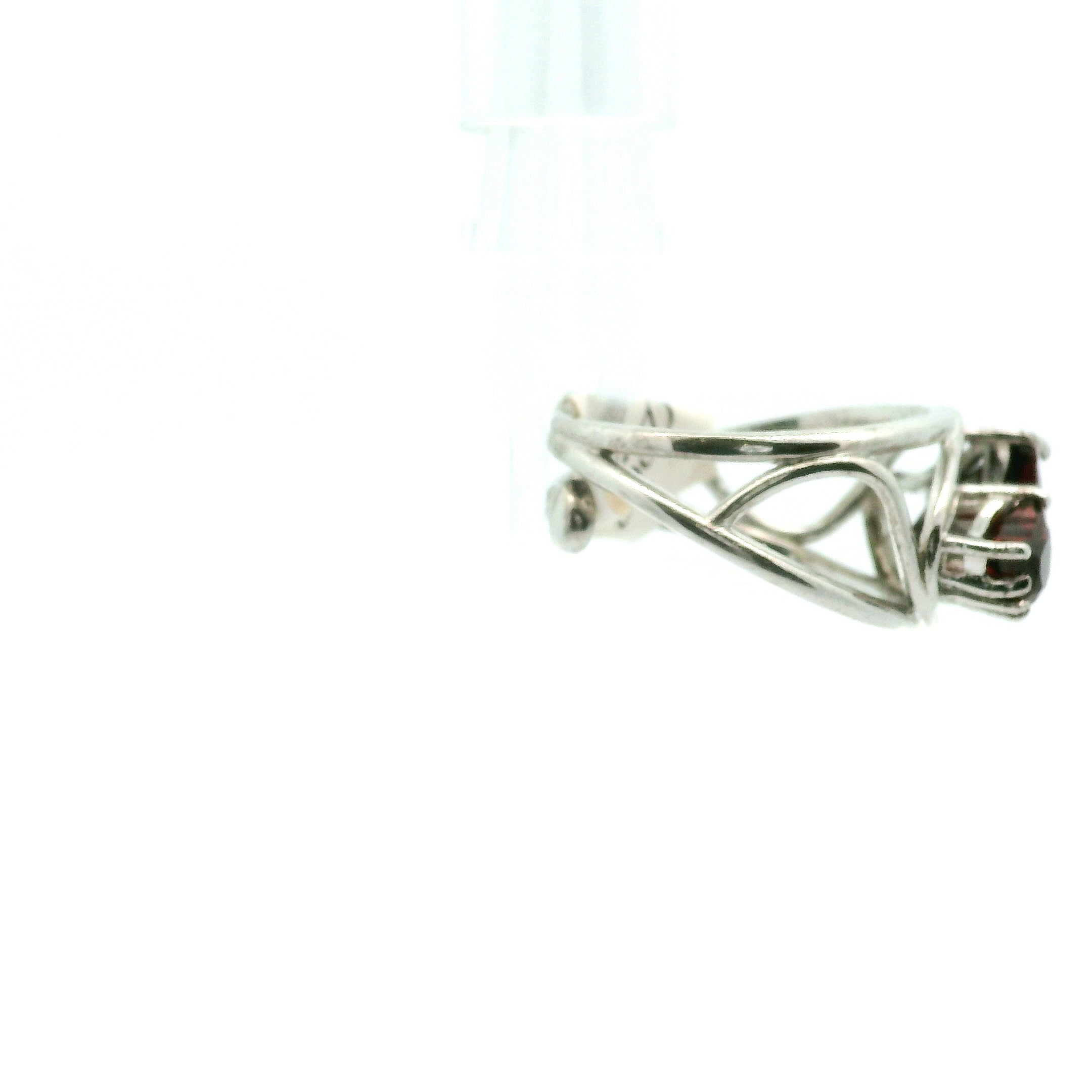 Double Cat Faceted Cuff Ring .925 Silver