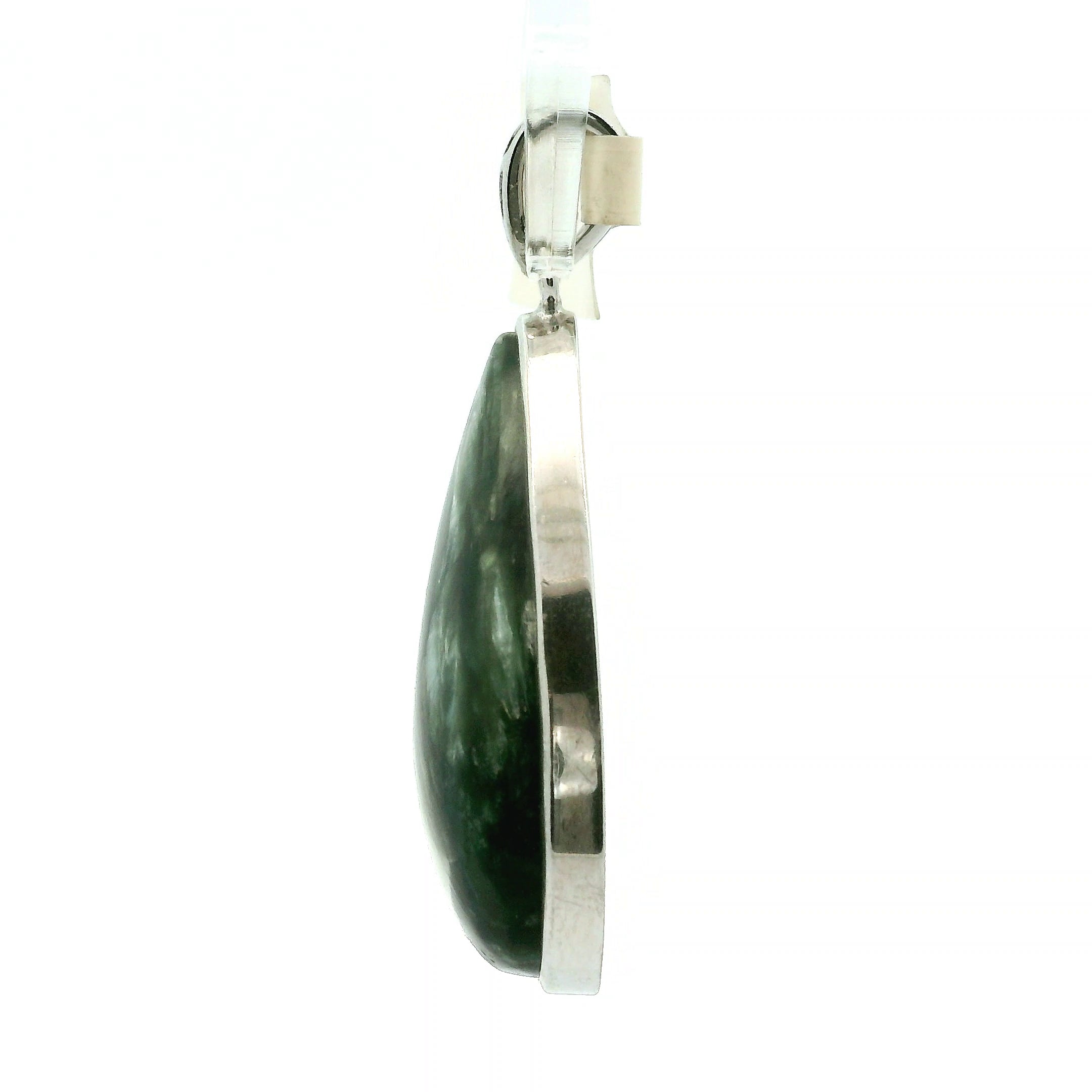 Seraphinite Pendant .925 Silver for Spiritual Advancement, Healing and Harmony