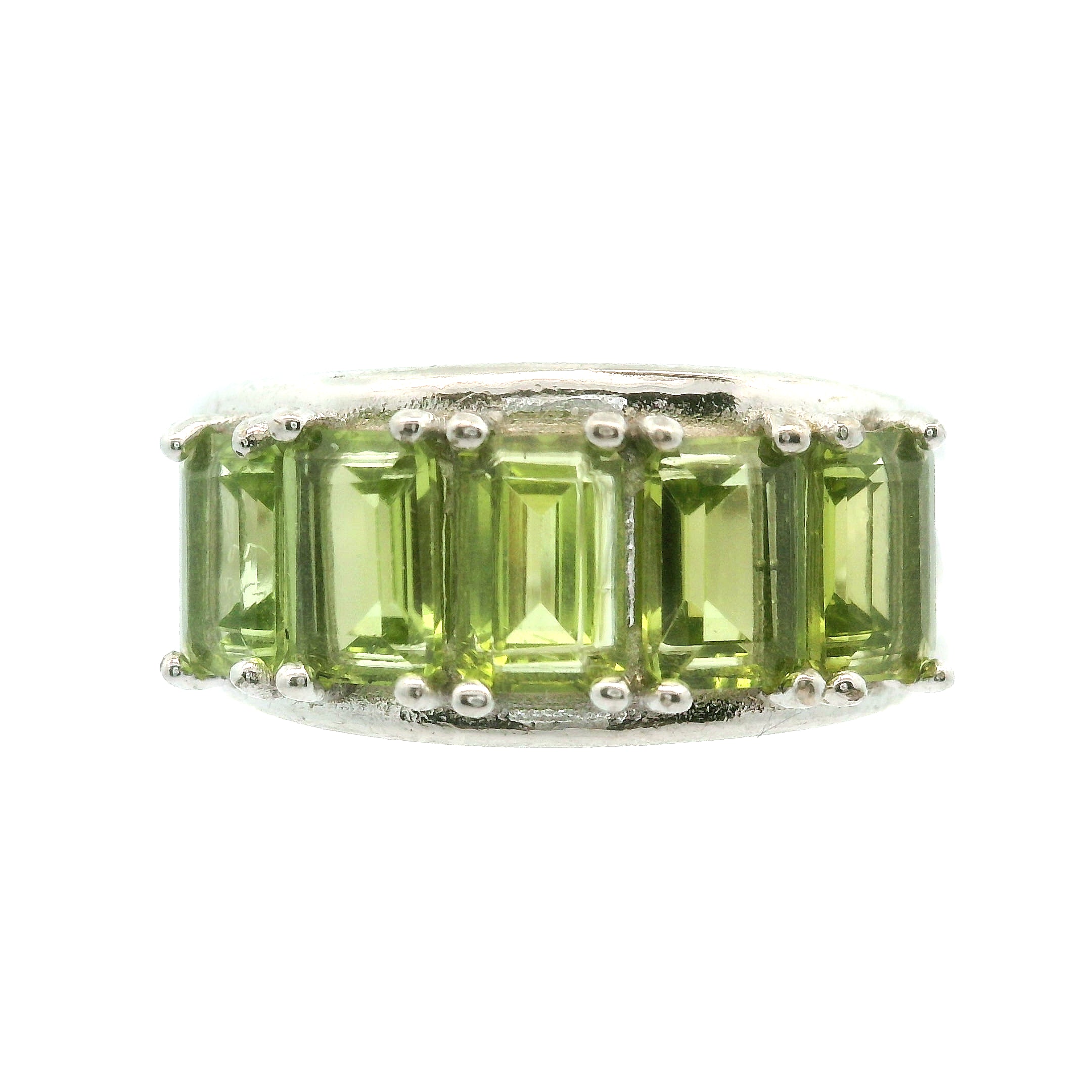 Multi Stone Emerald Cut Stacker Cuff Ring .925 Silver for Healing, Intention Setting and Manifesting your Desires