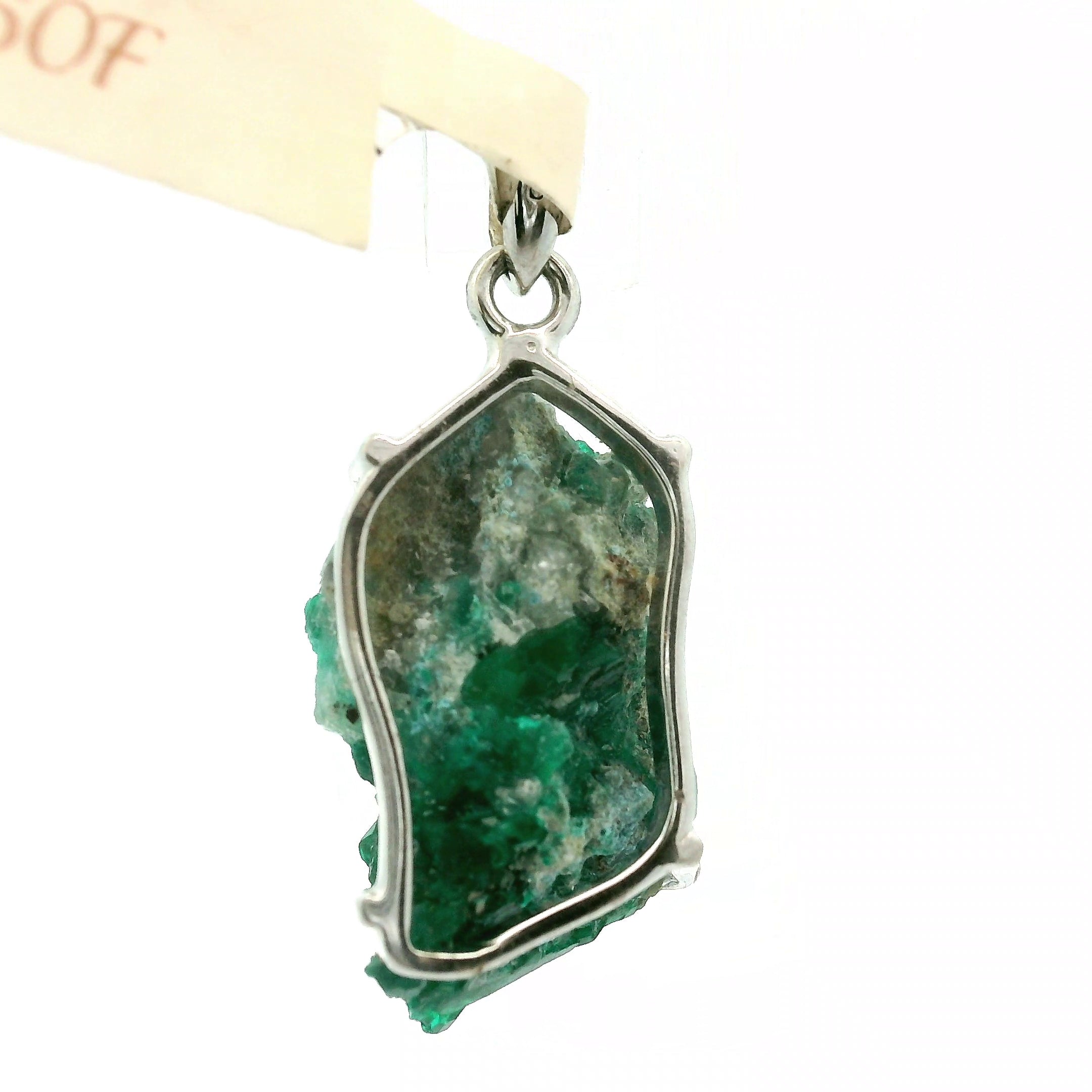 Druzy Raw Dioptase Claw Pendant (High Quality) for Grief, Depression and Anxiety