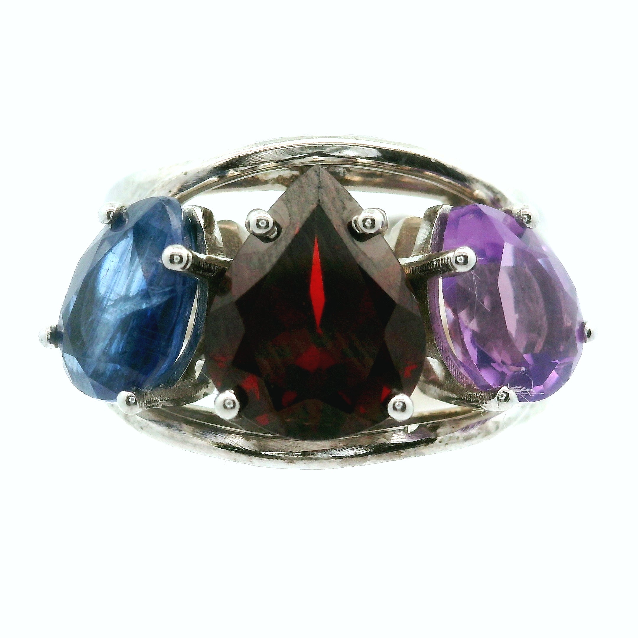 Triple Stone Crown Ring .925 Silver for Embracing your Power