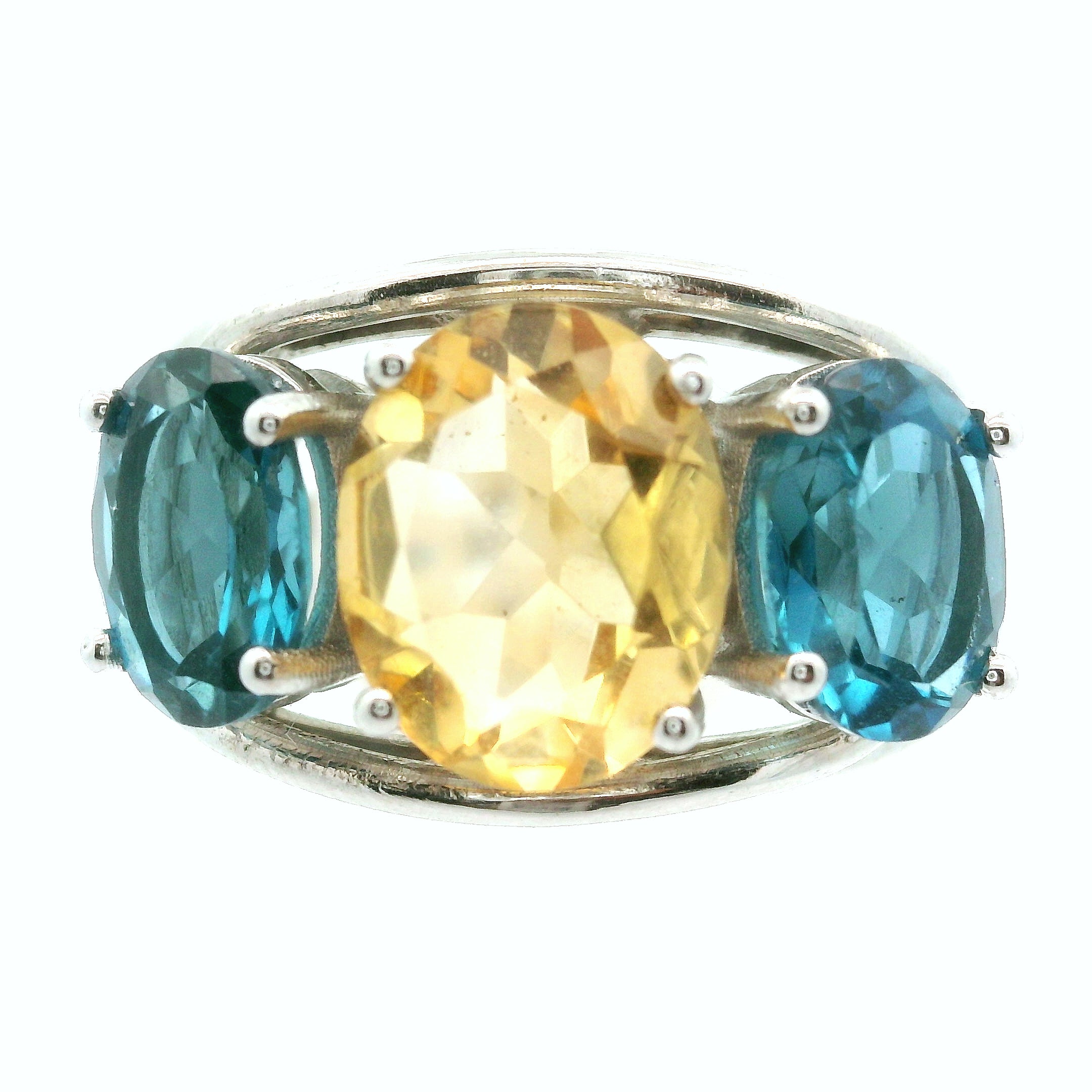 Triple Stone Crown Ring .925 Silver for Embracing your Power