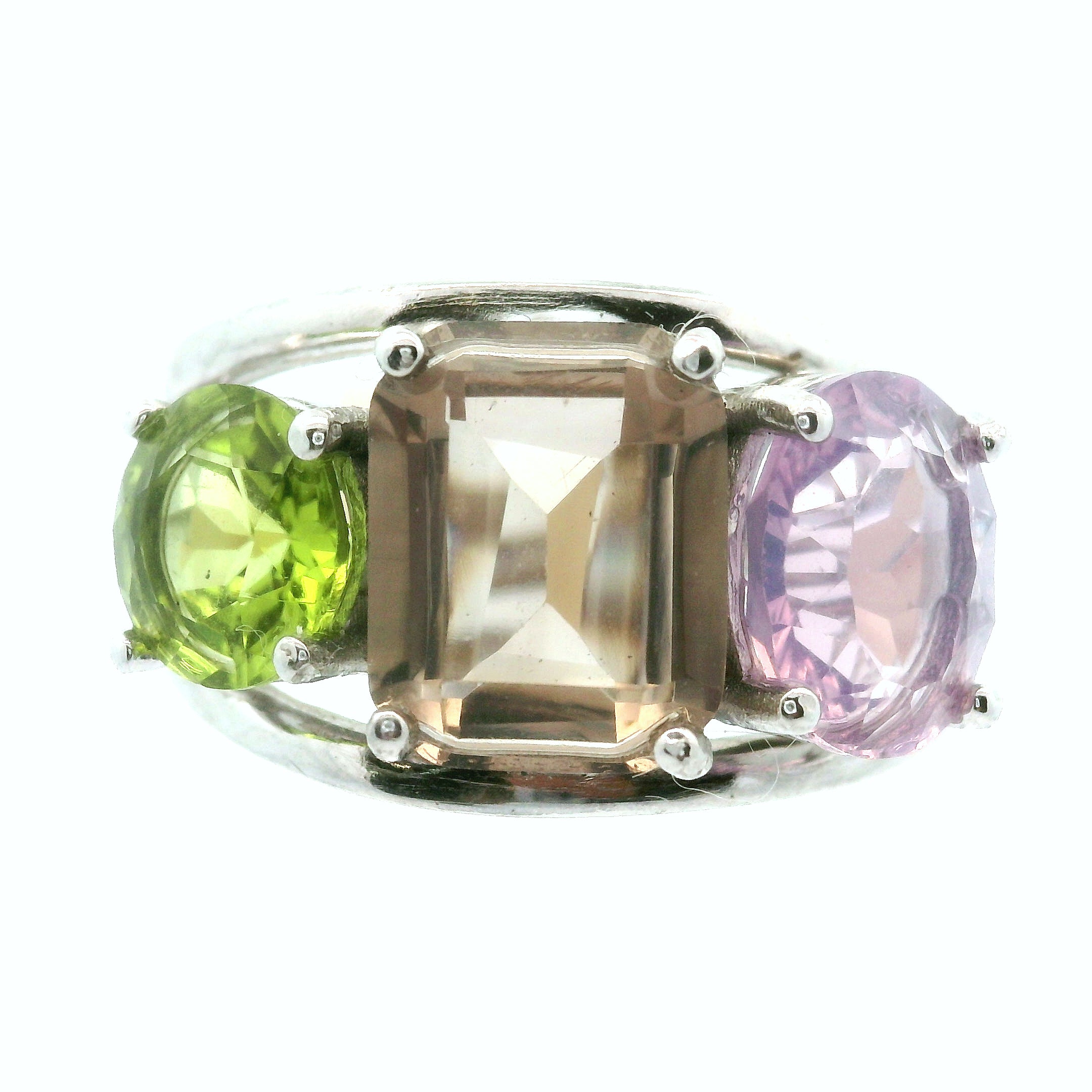 Triple Stone Crown Ring .925 Silver for Embracing your Power