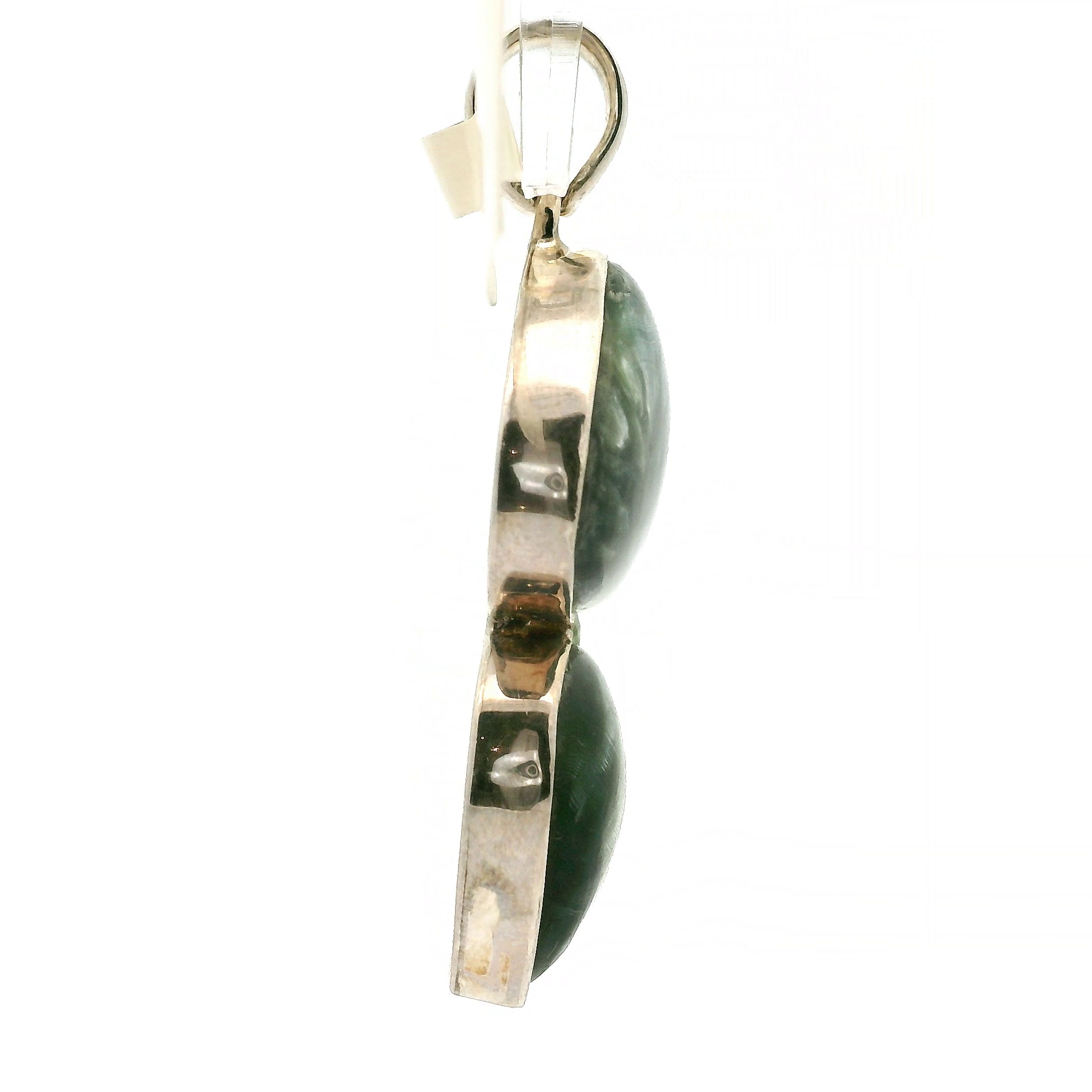 Seraphinite with Peridot Pendant .925 Silver for Spiritual Advancement, Healing and Harmony
