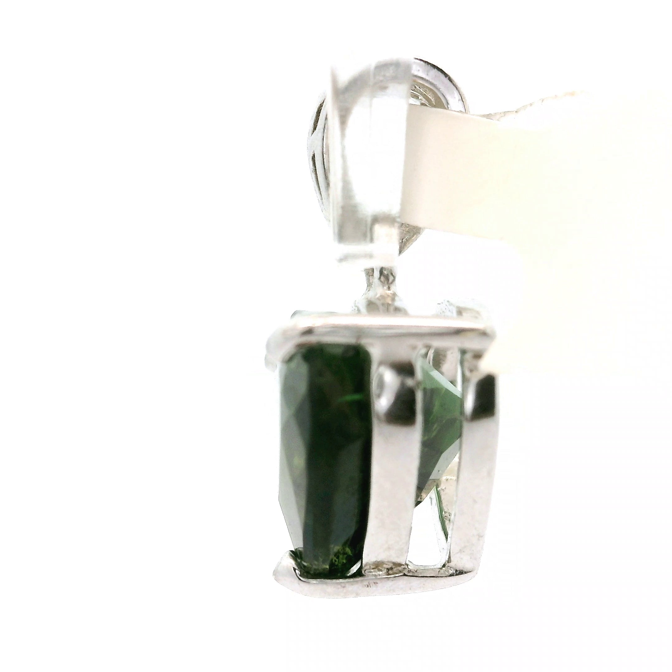 Green Blue Tourmaline Heart Pendants .925 Silver for Removing Insecurities and Helping Inspire Creativity
