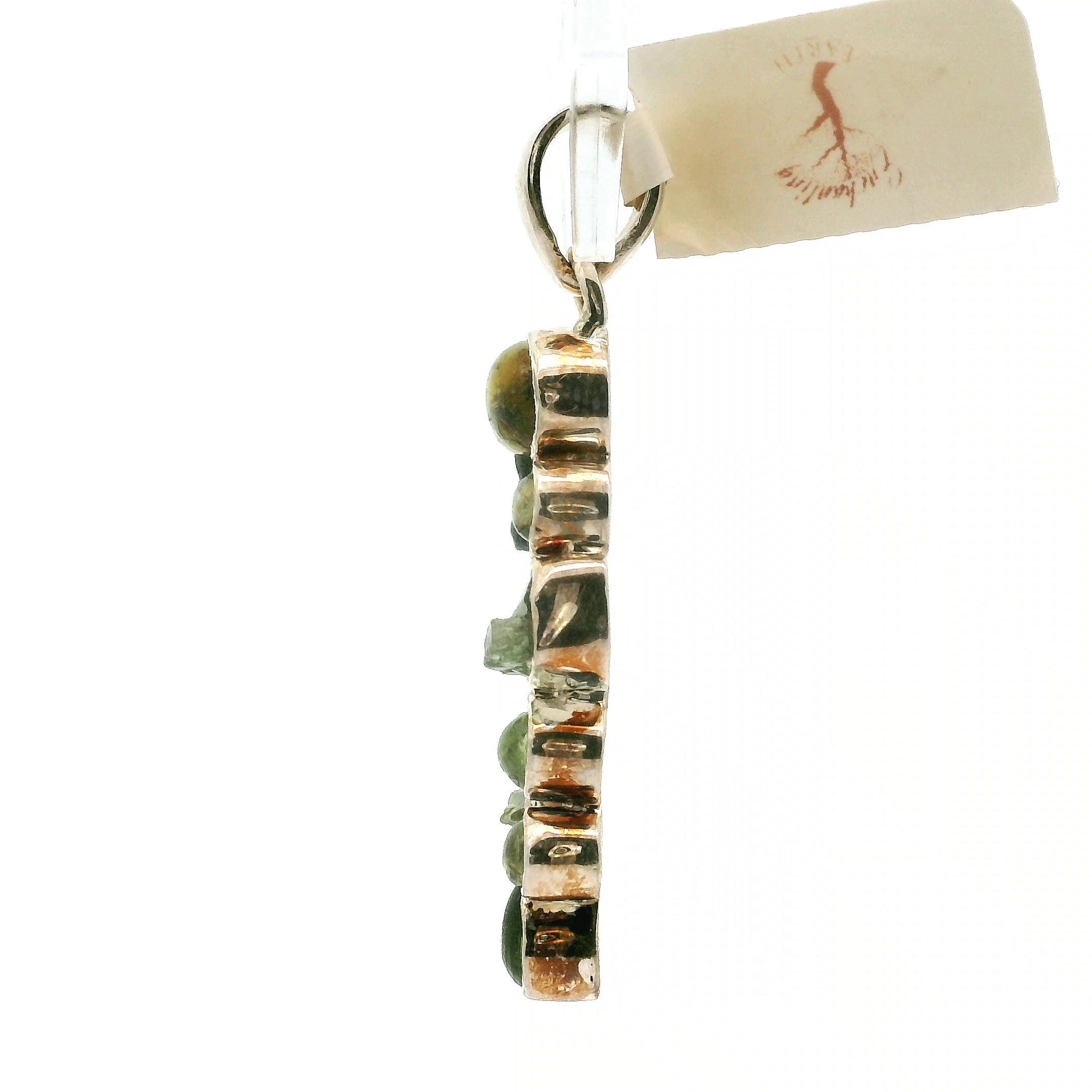 Green Tourmaline Multi-Stone Pendants .925 Silver for Removing Insecurities, and Inspiring Creativity