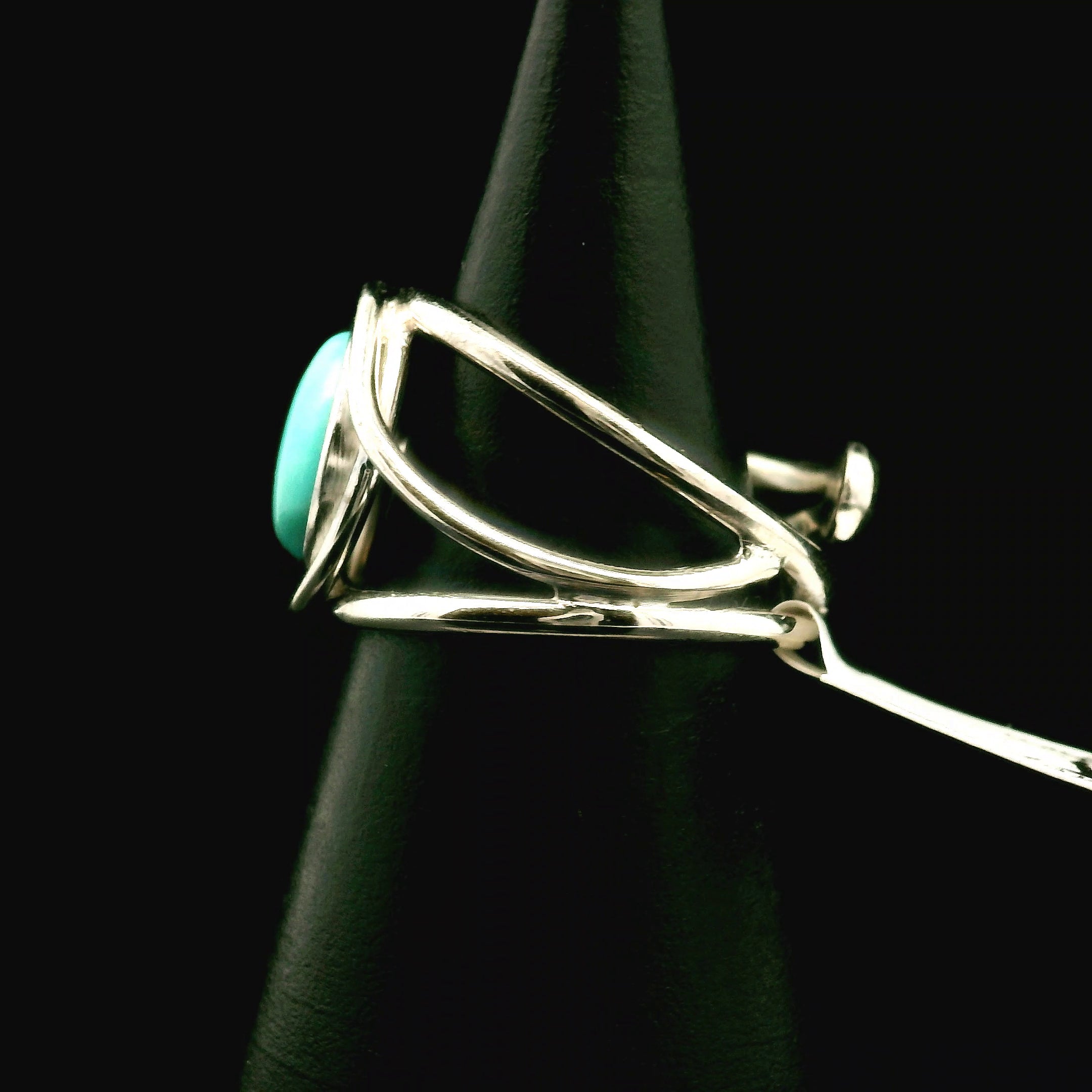 Turquoise Midi Cuff Ring for Good Luck, Prosperity and Protection