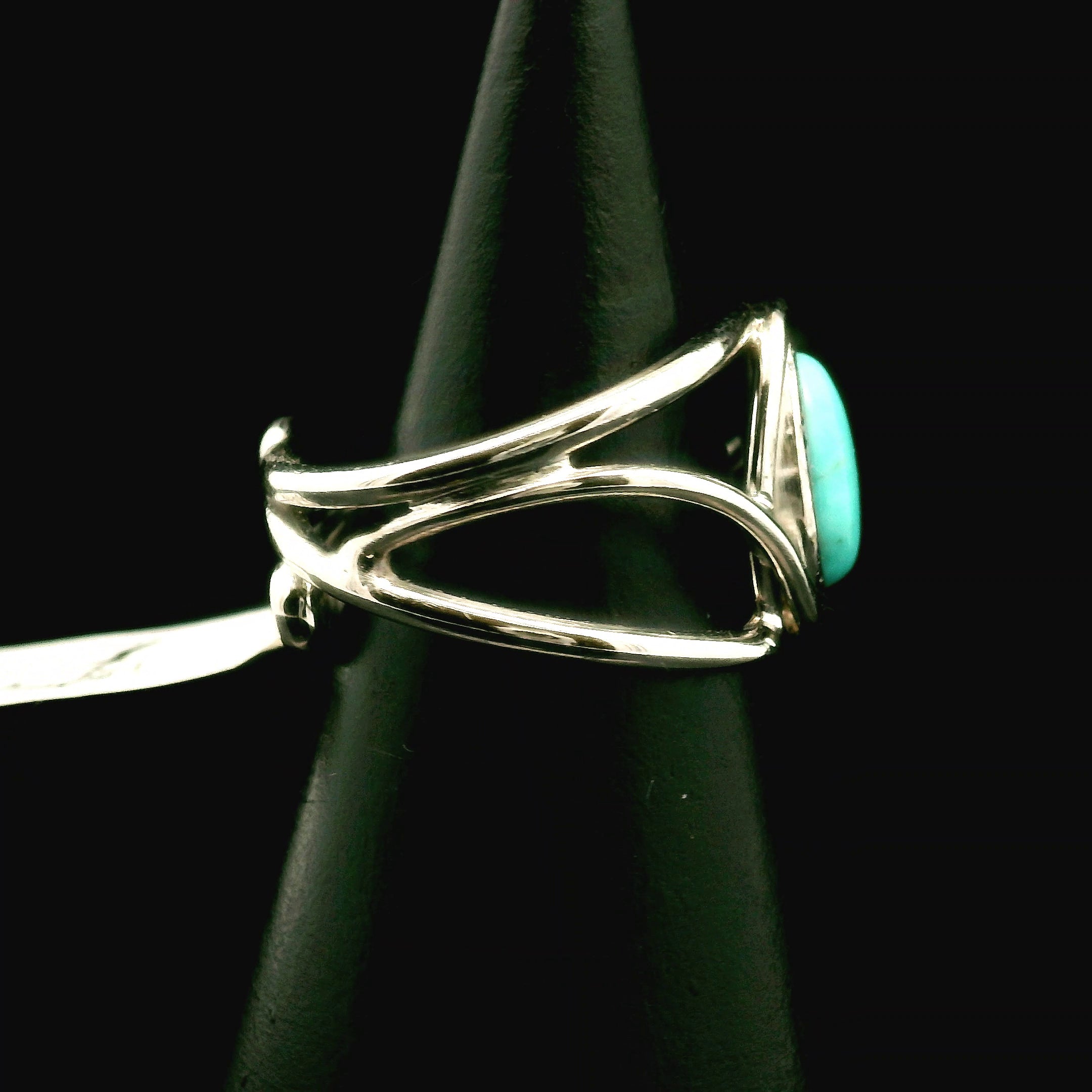 Turquoise Midi Cuff Ring for Good Luck, Prosperity and Protection