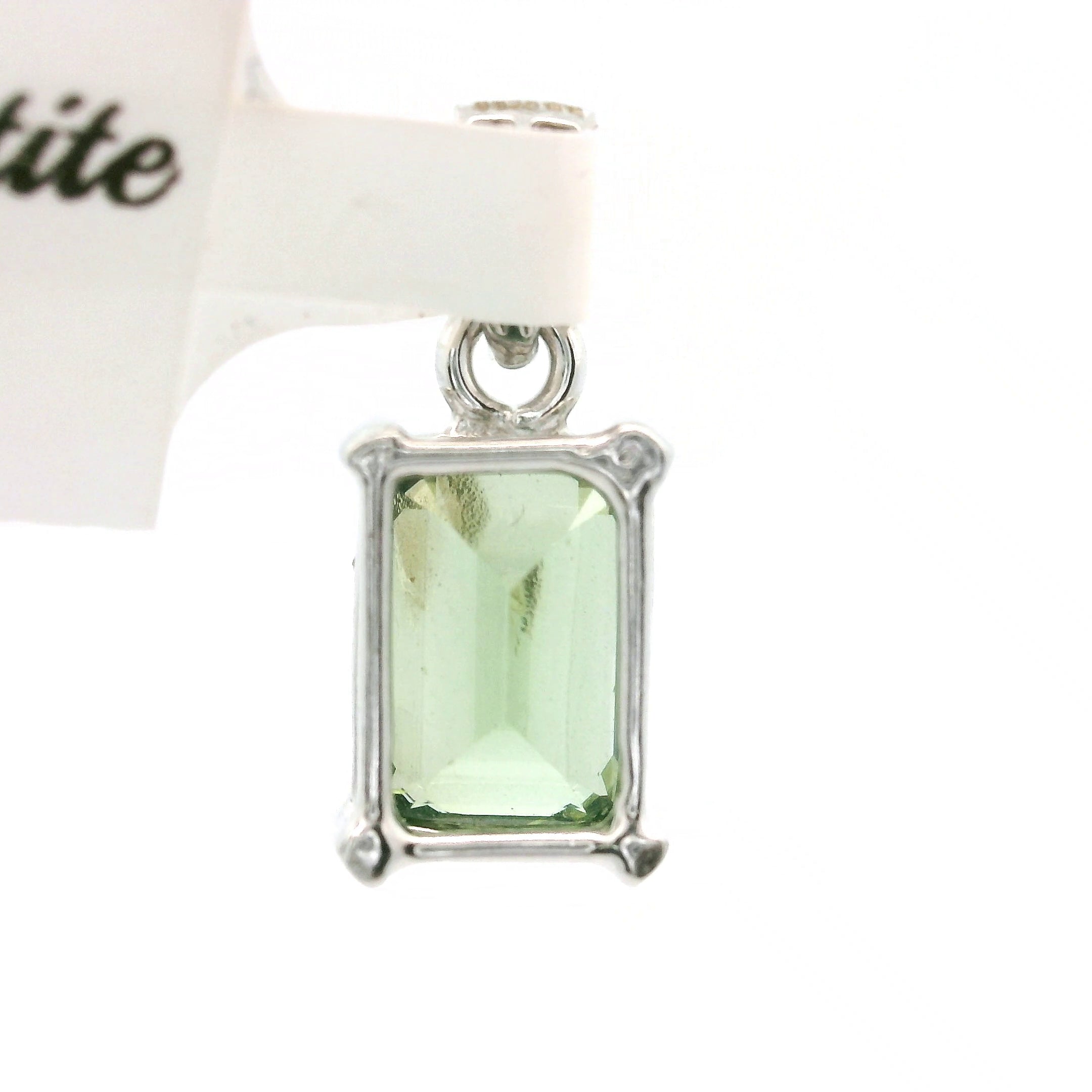 Green Apatite Faceted Pendants .925 Silver for Self-love and Forgiveness