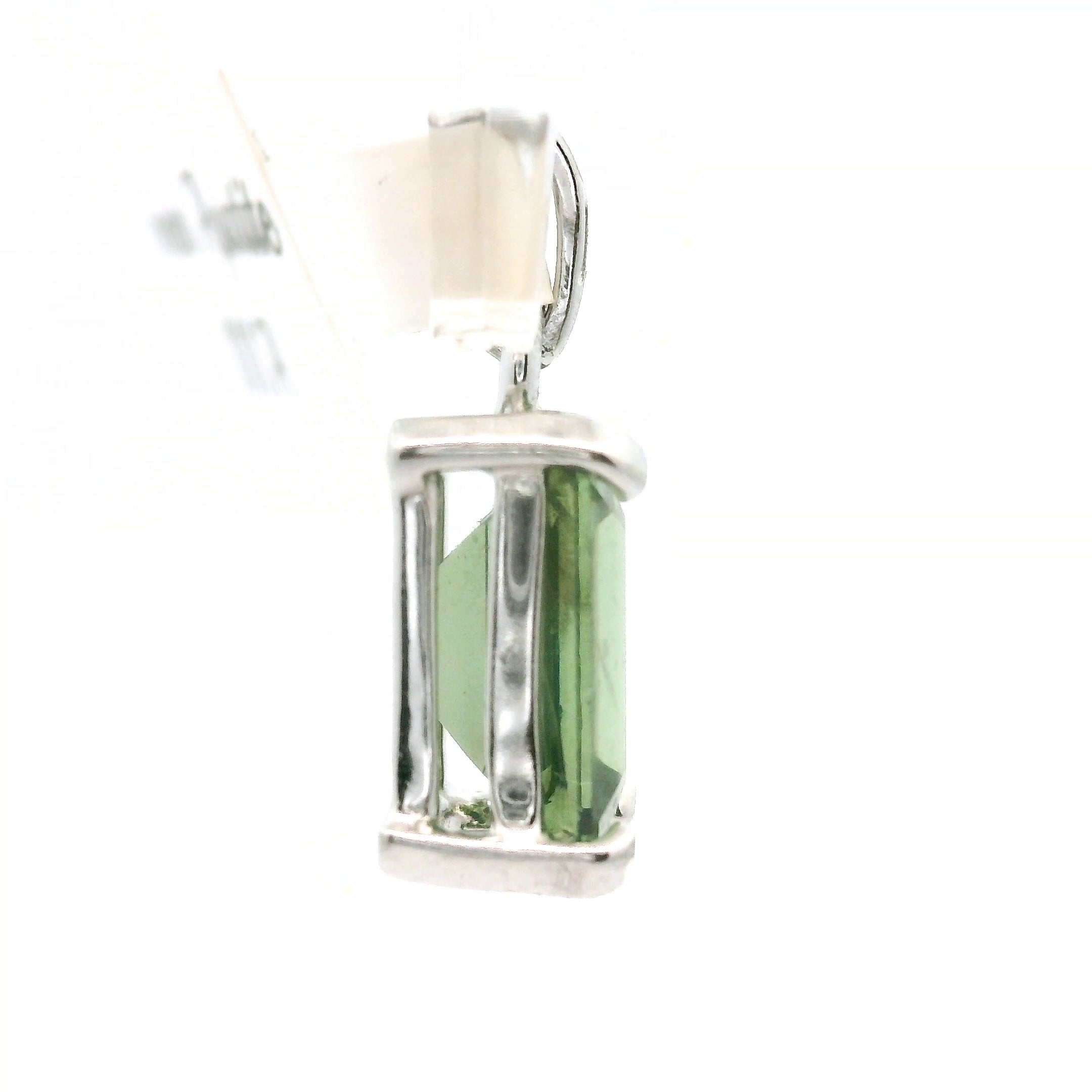 Green Apatite Faceted Pendants .925 Silver for Self-love and Forgiveness
