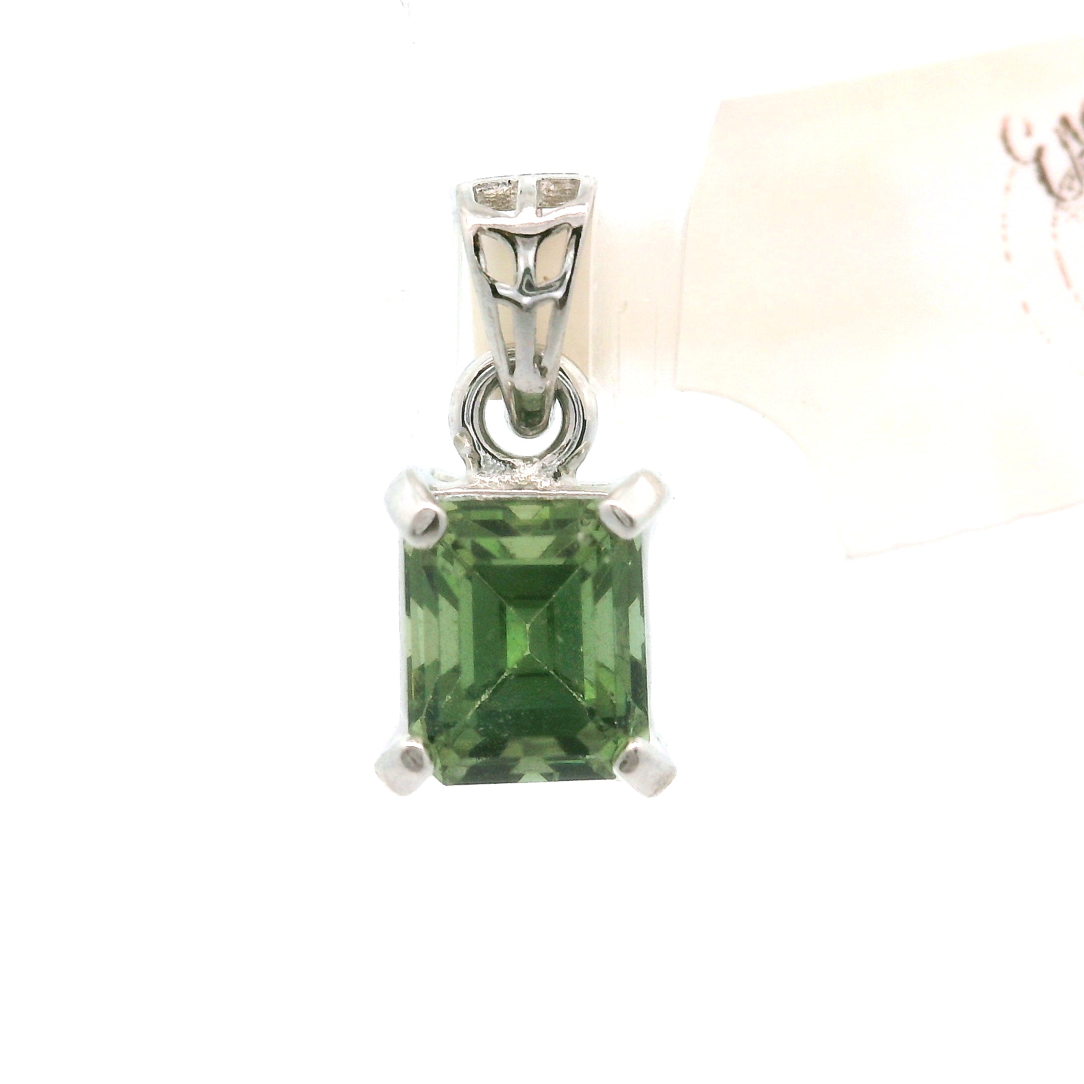 Green Apatite Faceted Pendants .925 Silver for Self-love and Forgiveness