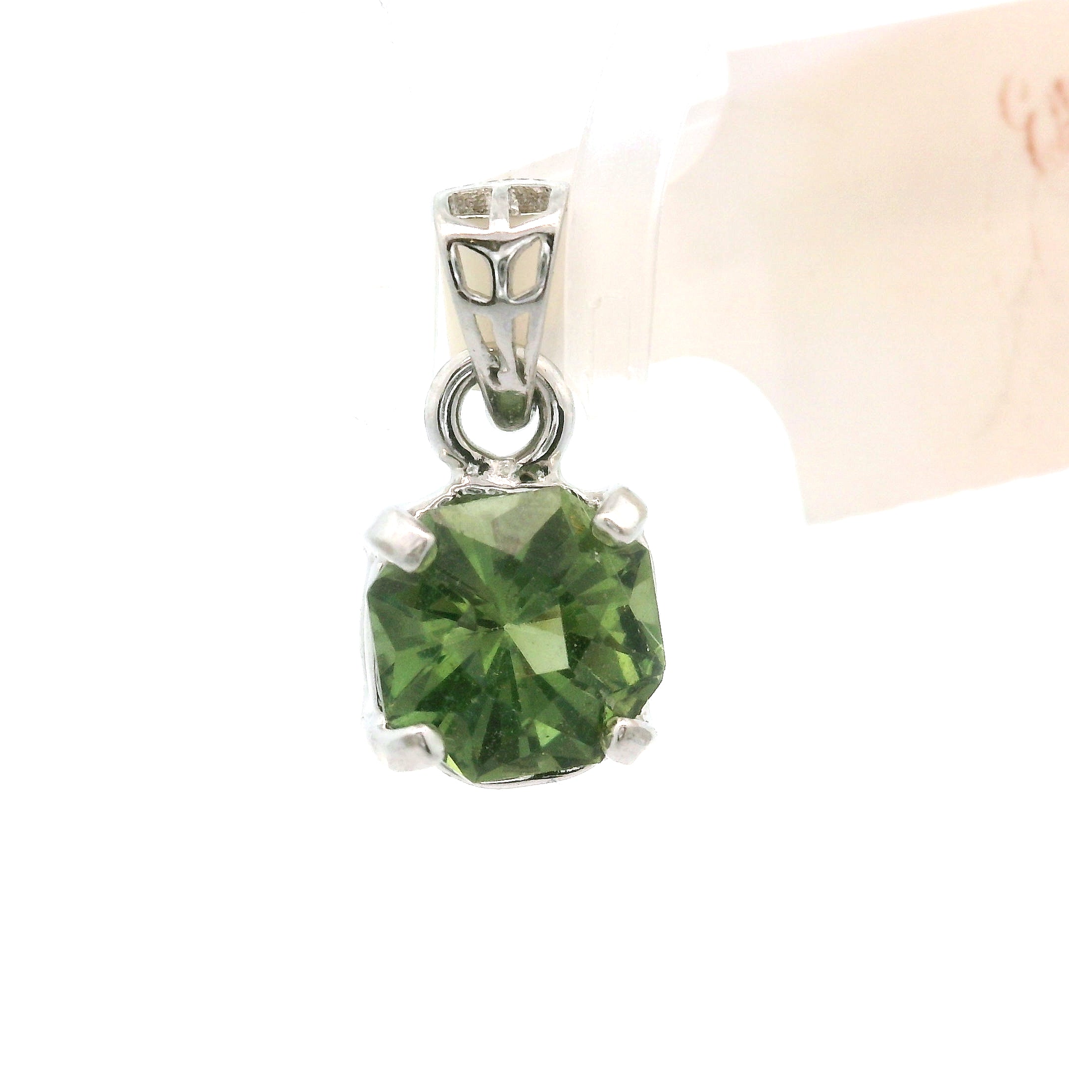 Green Apatite Faceted Pendants .925 Silver for Self-love and Forgiveness