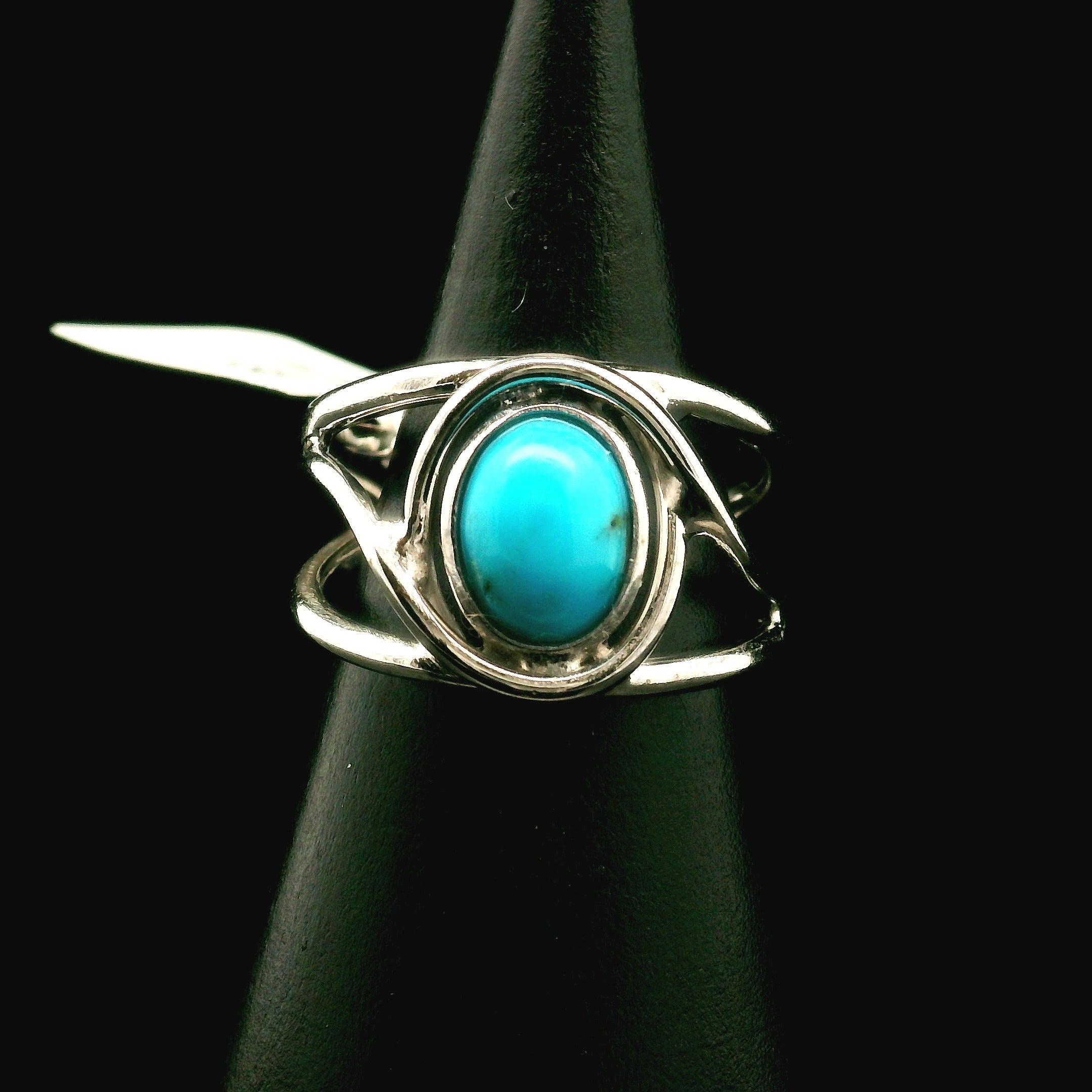 Turquoise Midi Cuff Ring for Good Luck, Prosperity and Protection