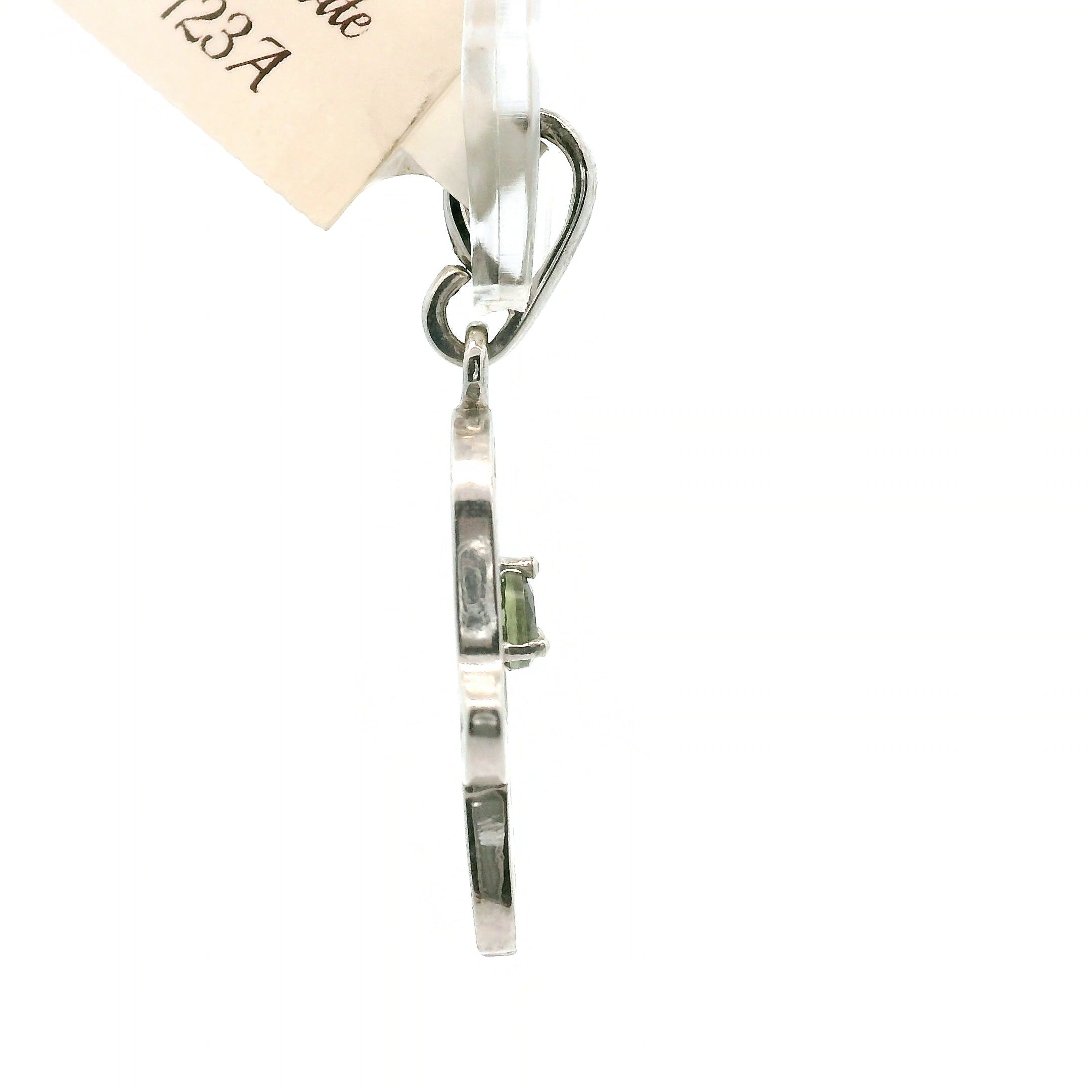 Moldavite Hamsa Pendant .925 Silver for Manifesting Miracles