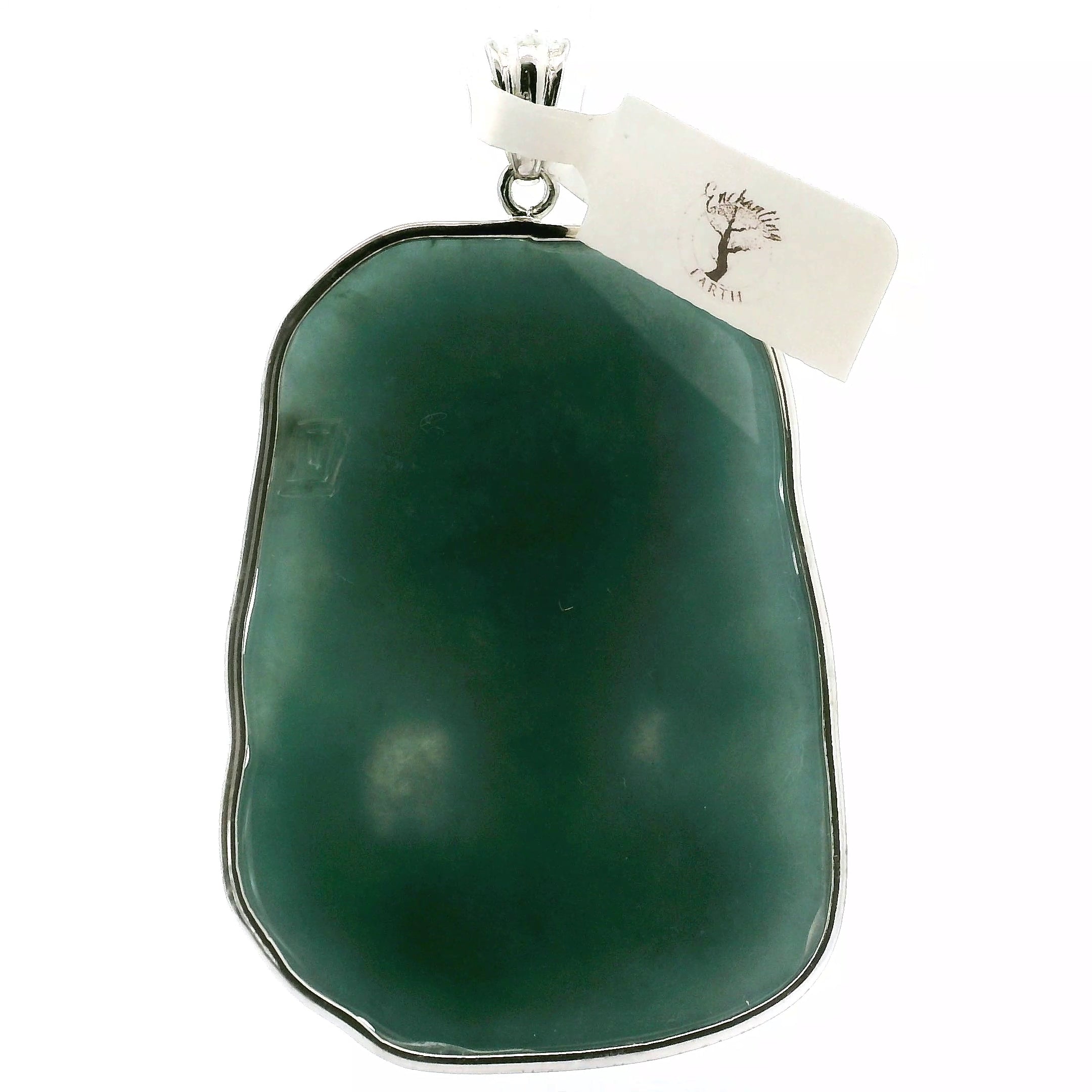Blue Jade Carved Dragon Large Pendants .925 Silver for Abundance, Good Luck, Joy and Protection