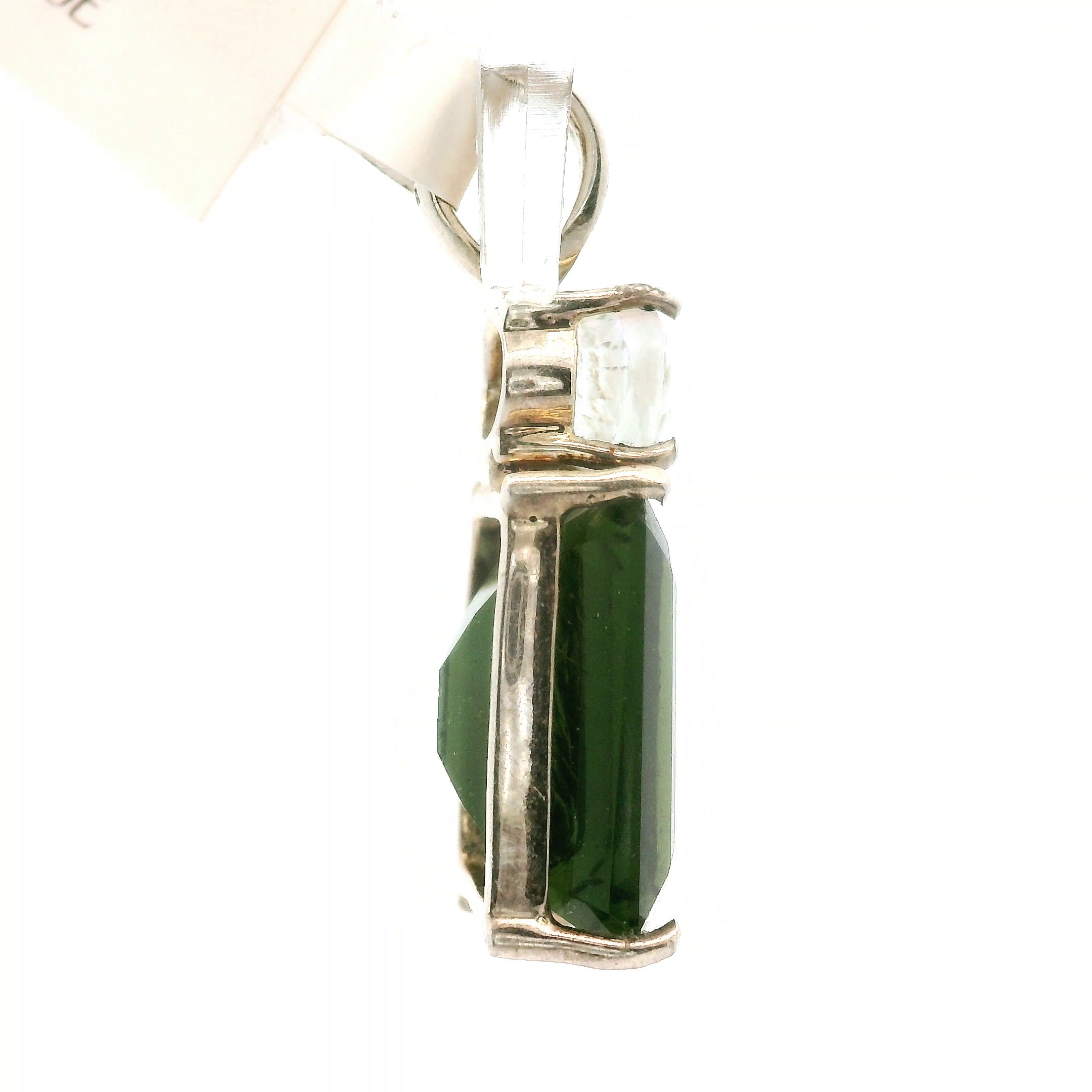 Moldavite Faceted .925 Silver for Manifesting Miracles
